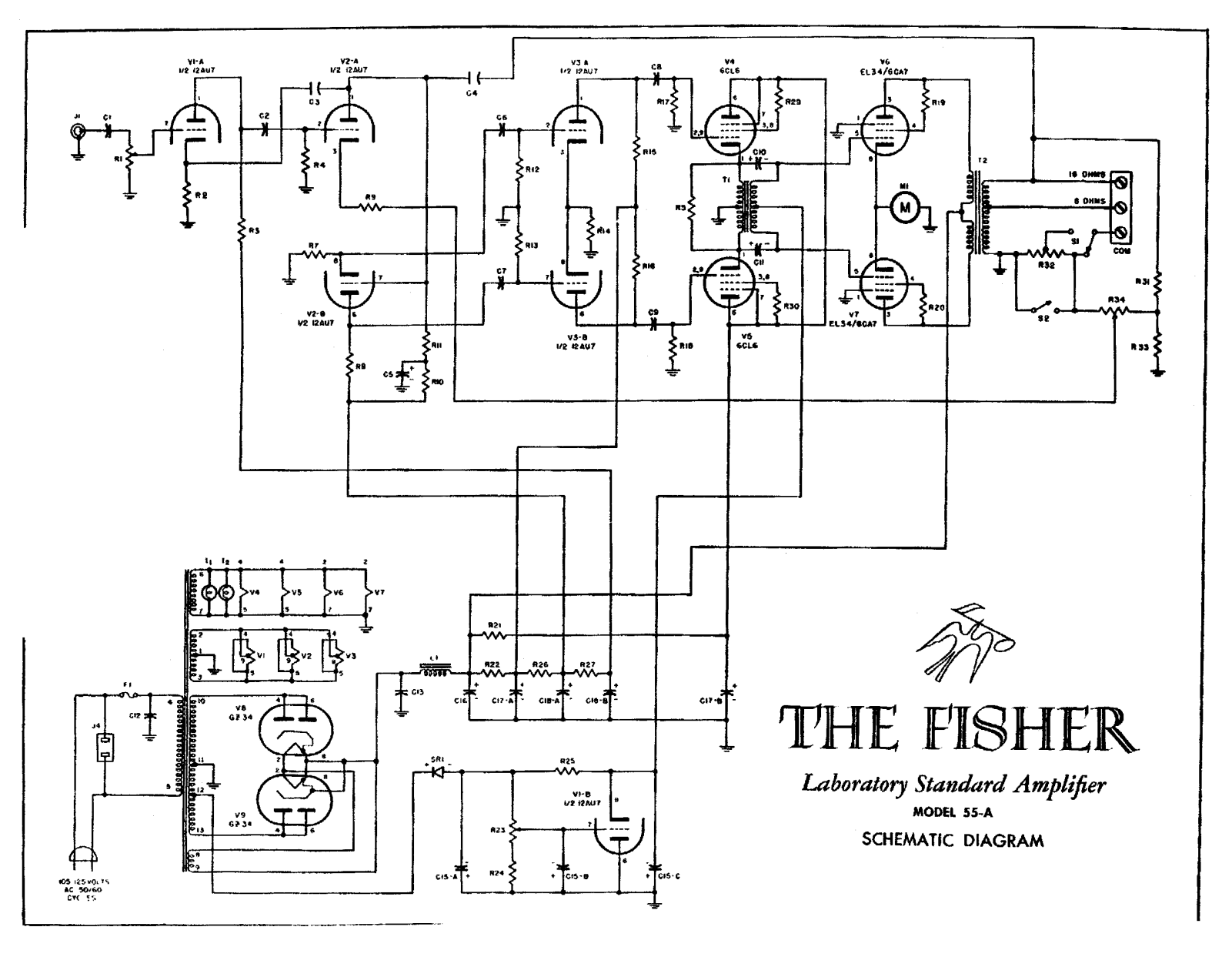 Fisher 55-A Schematic