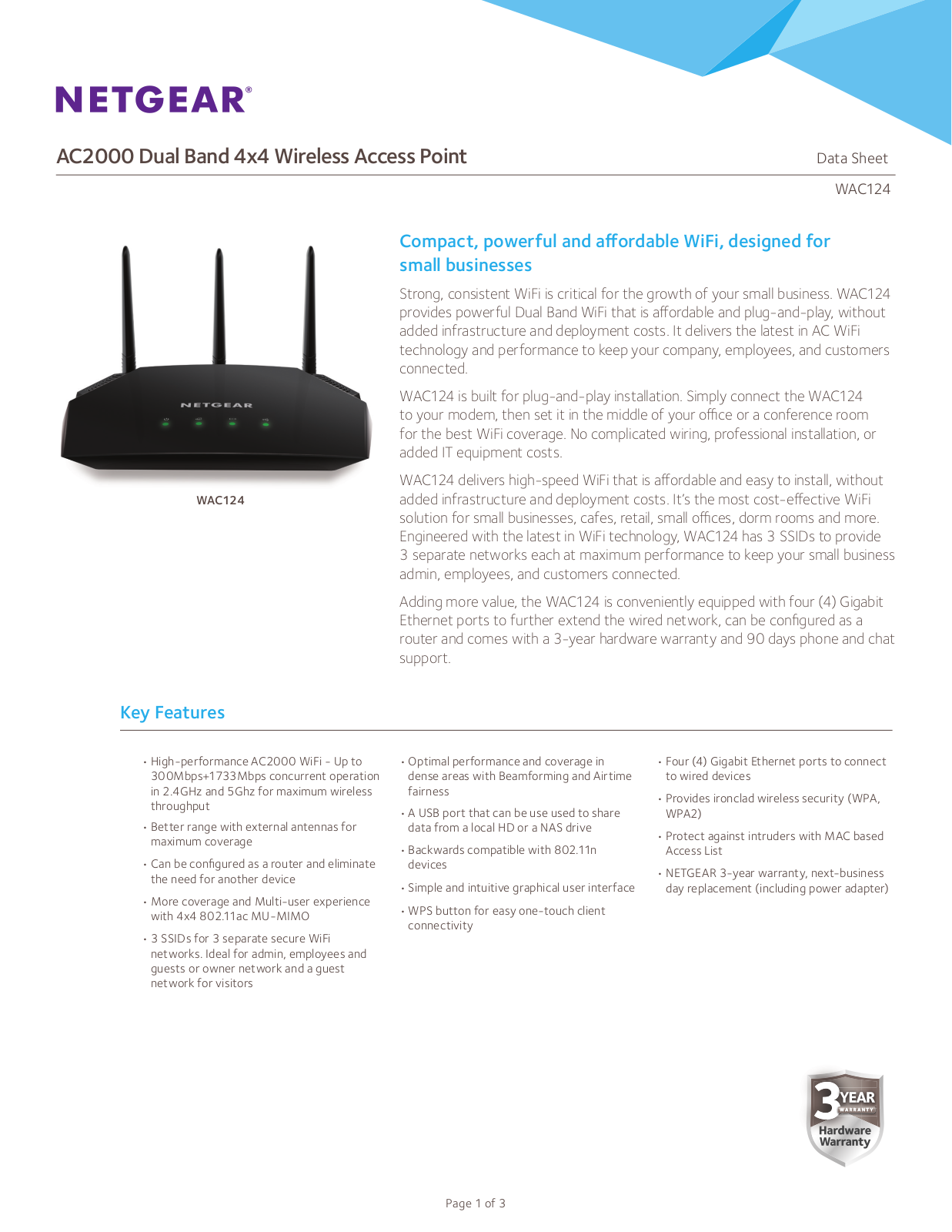 Netgear WAC124 User Manual