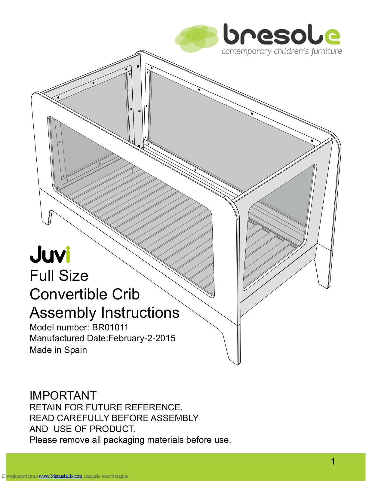 Bresole BR01011 Assembly Instructions Manual