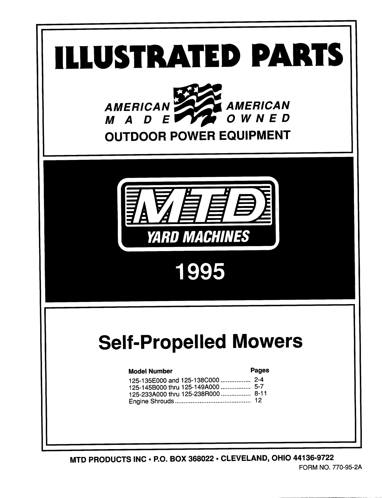 MTD 125-135E000, 125-138C000, 125-149A000, 125-145B000, 125-238R000 User Manual