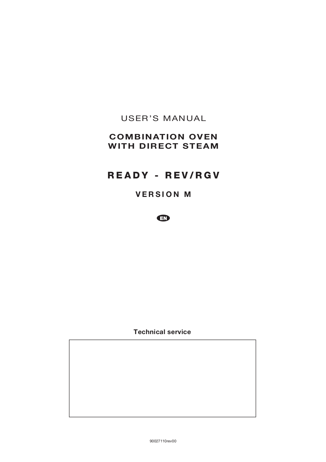 Lainox REV101M, REV051M User guide