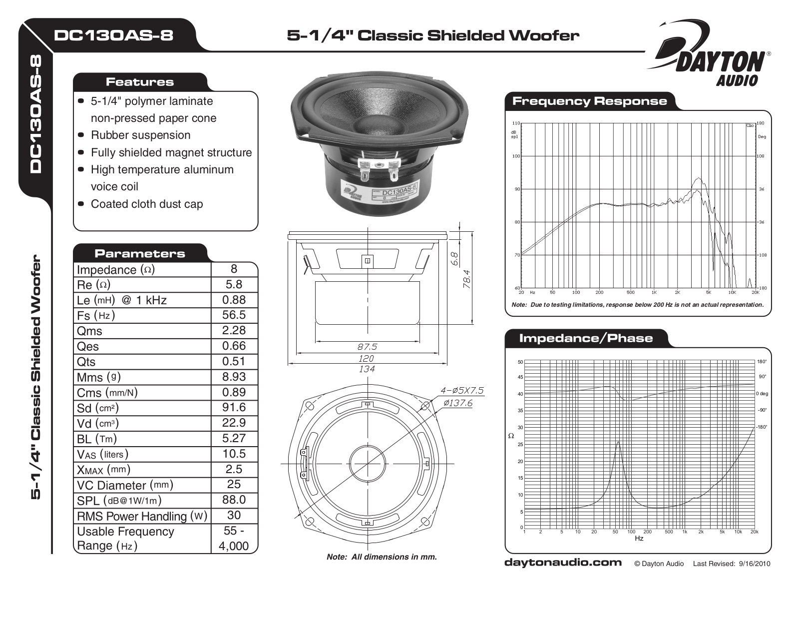 Dayton DC130AS-8 5-1 User Manual