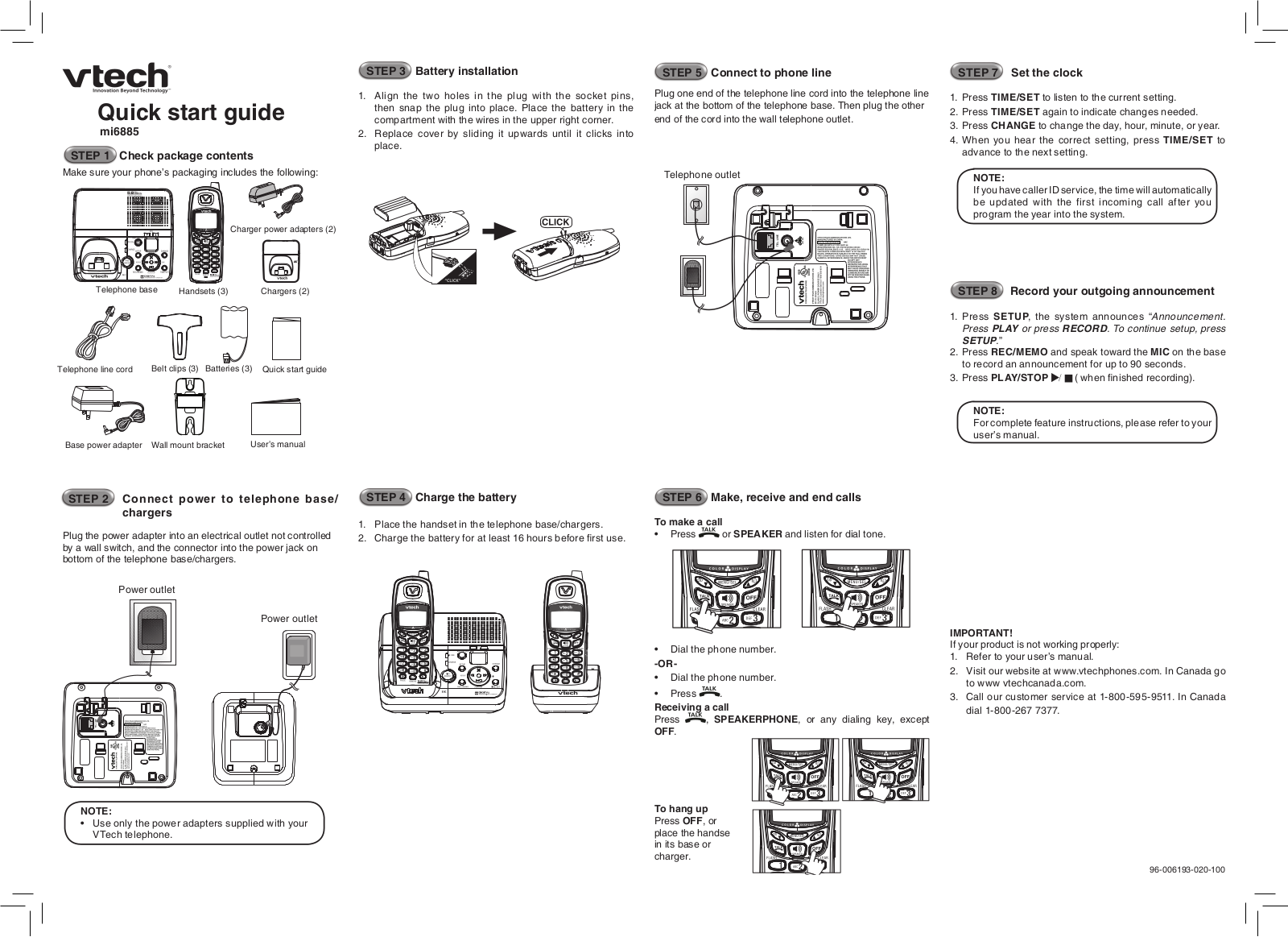 Vtech MI6885 User Manual