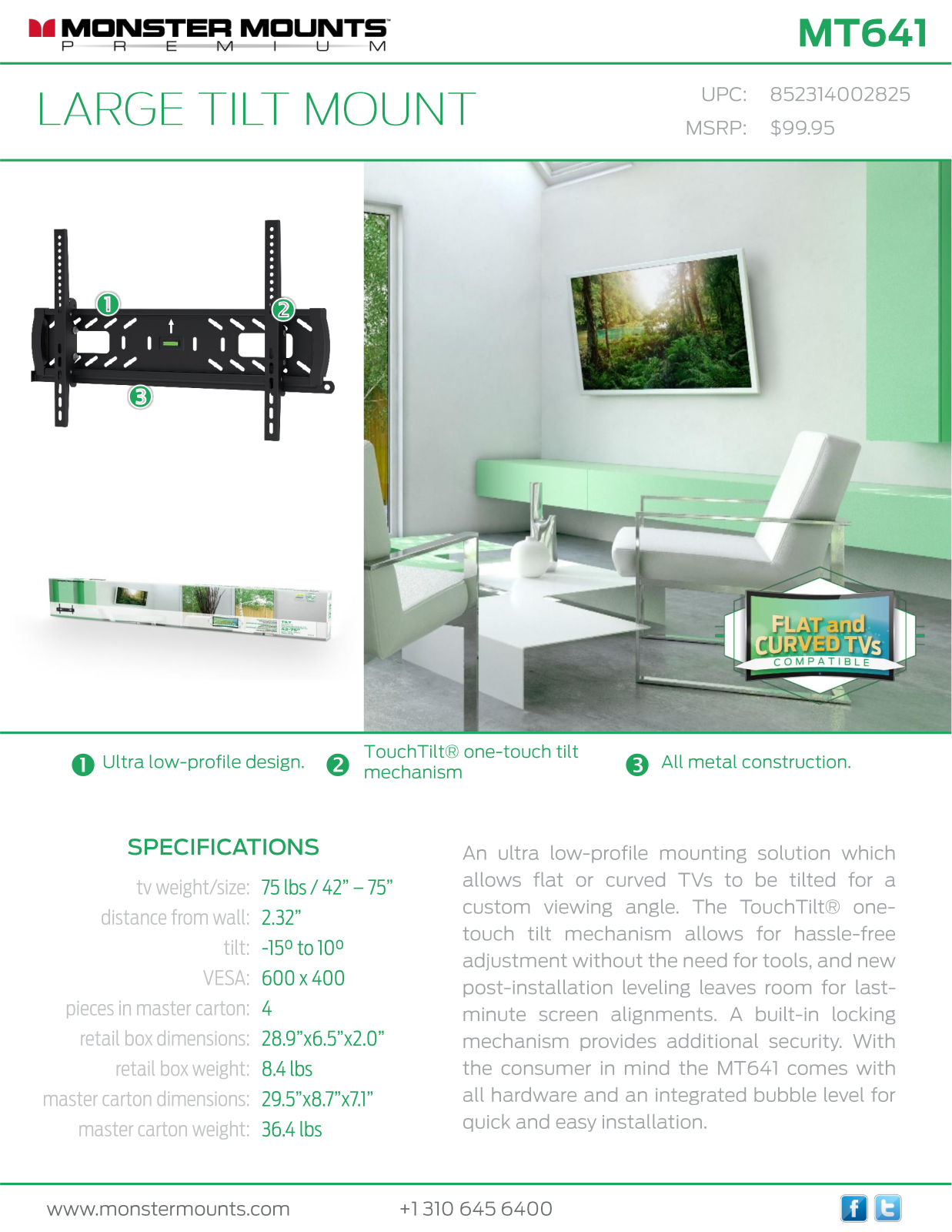 Monster Mounts MNMN1012 Specifications - ManualMachine.com
