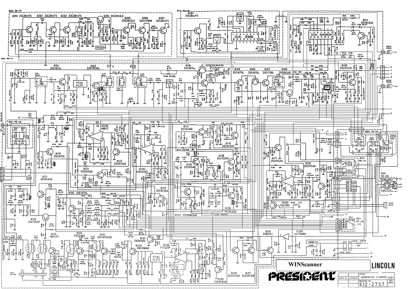 President Lincoln E12-2757 Schematic