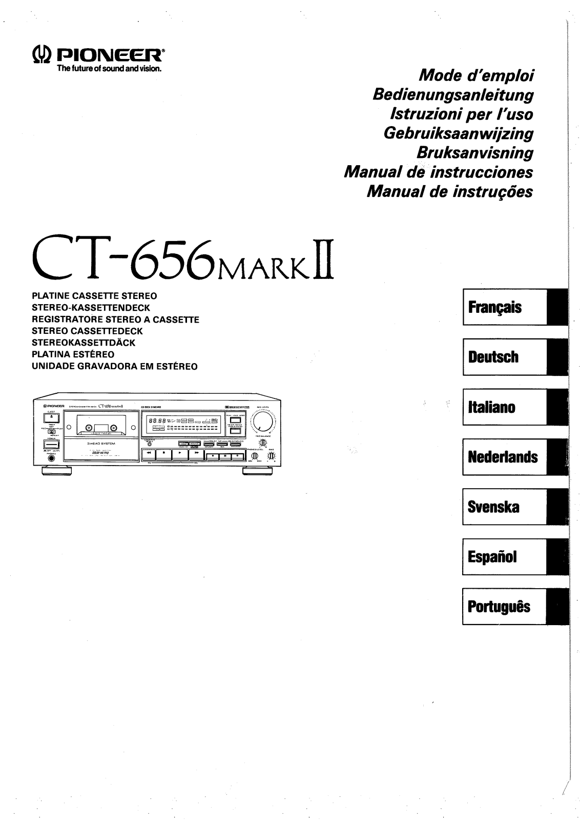 Pioneer CT-656 MARK II User Manual