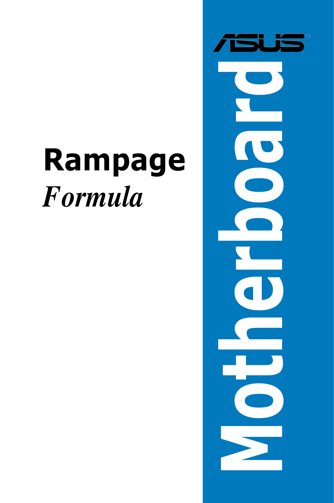 Asus RAMPAGE FORMULA User Manual