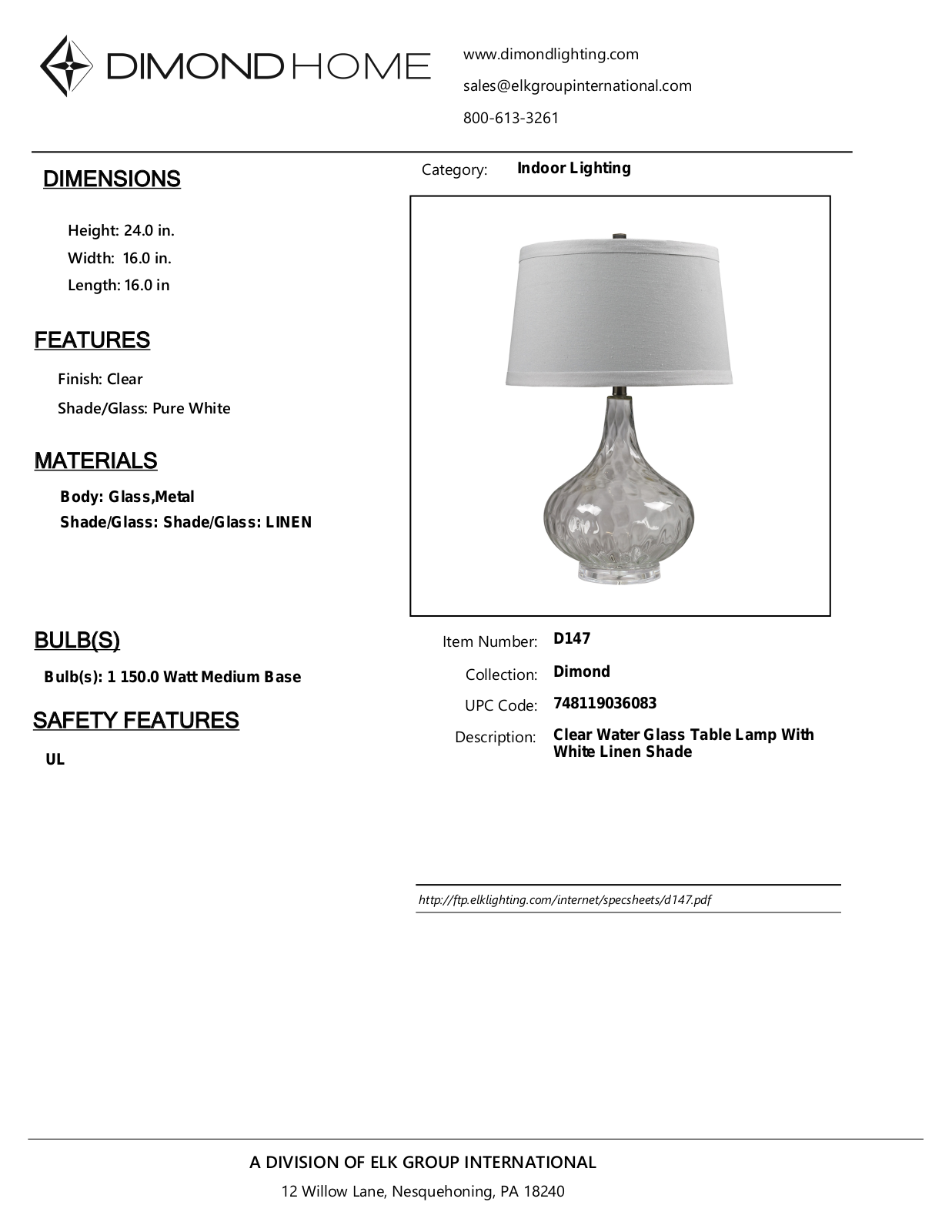 ELK Home D147 User Manual