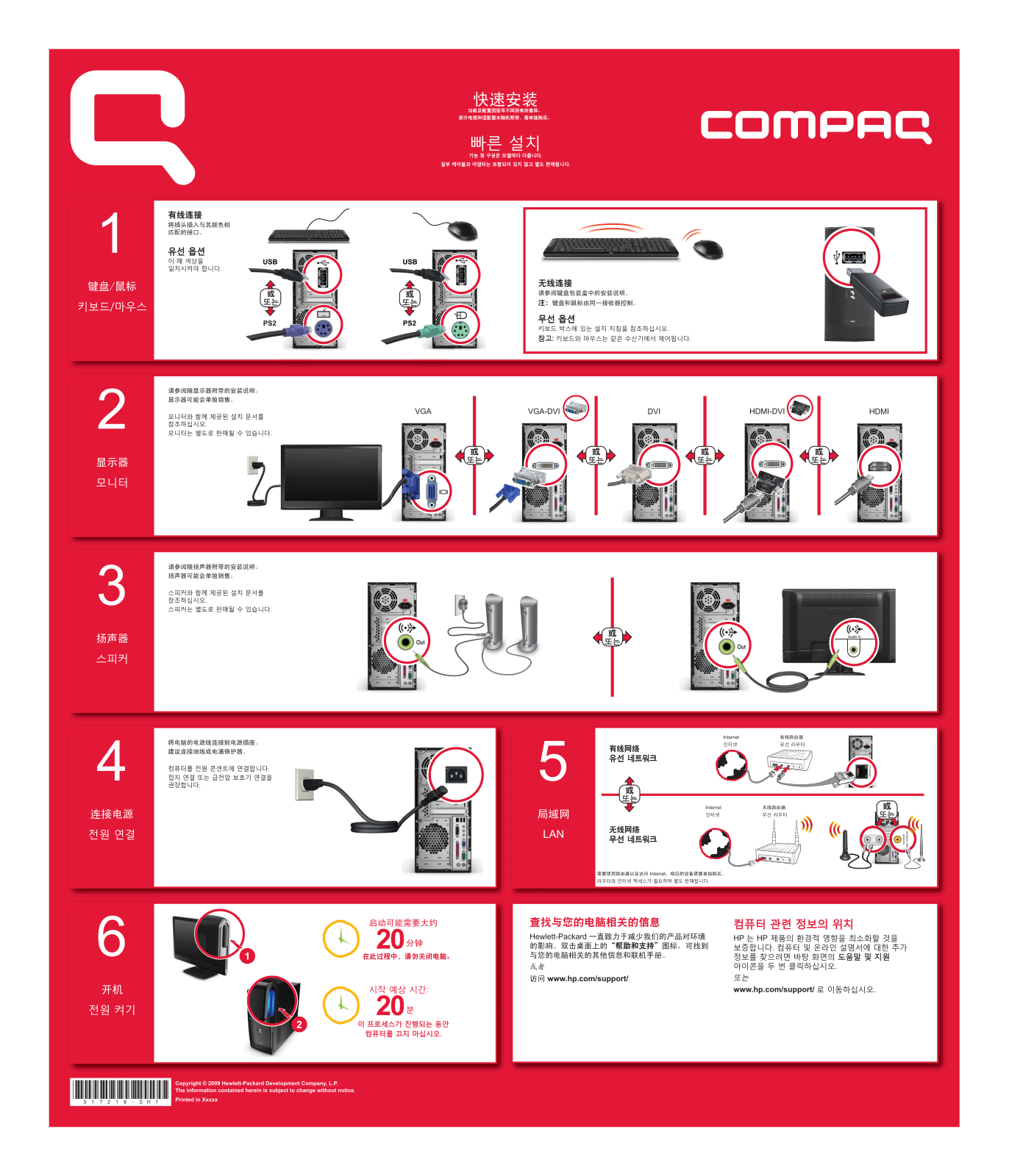 HP Compaq Presario CQ3065D, Compaq Presario CQ3111IN, Compaq Presario CQ3150CN, Compaq Presario CQ3151CN, Compaq Presario CQ3160CN Setup Poster