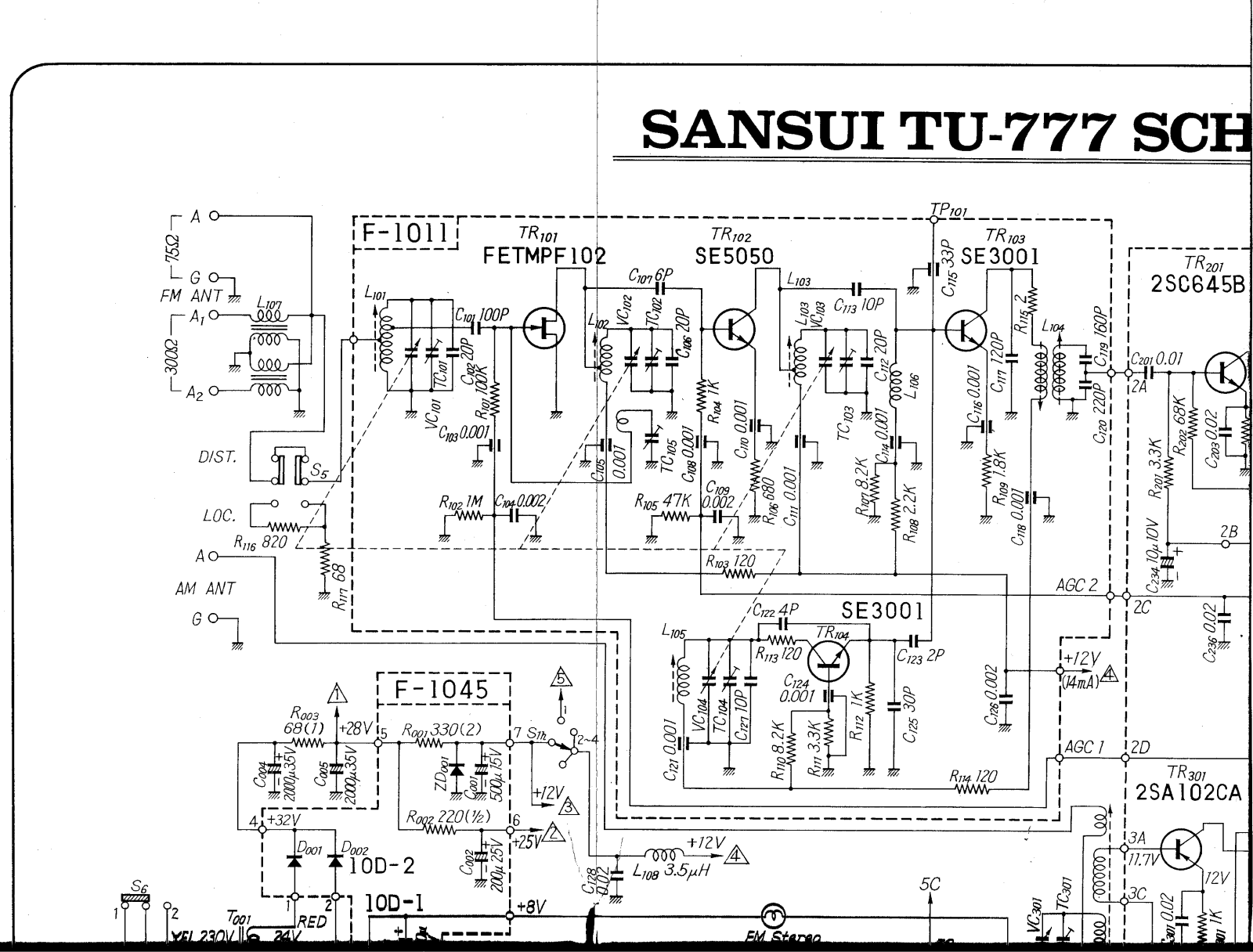 Sansui TU-777 Schematic