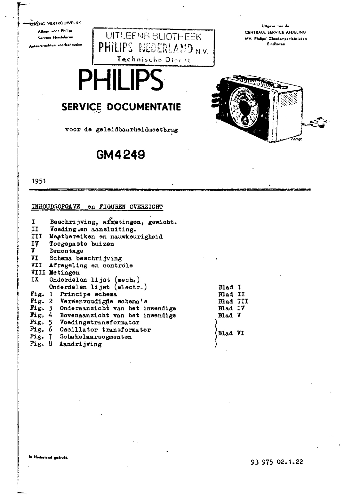 Philips gm4249 schematic