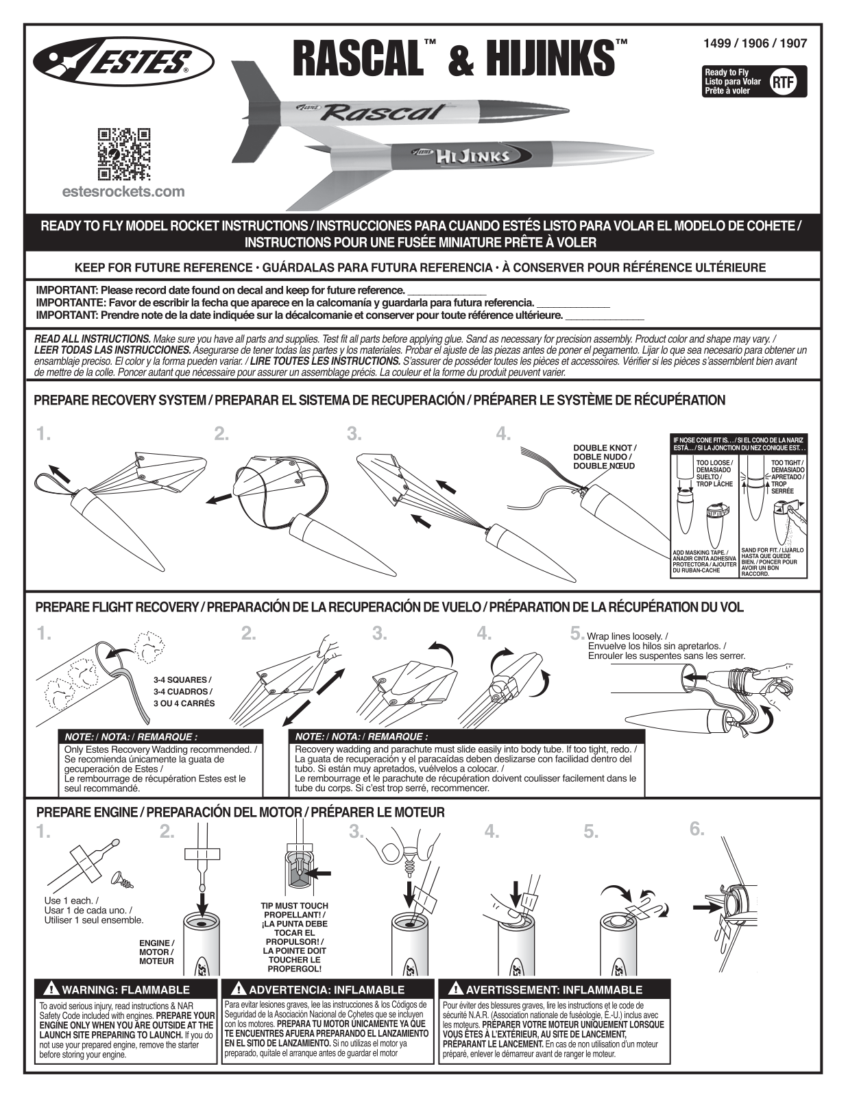Estes 1499, 1906, 1907 User guide - ManualMachine.com