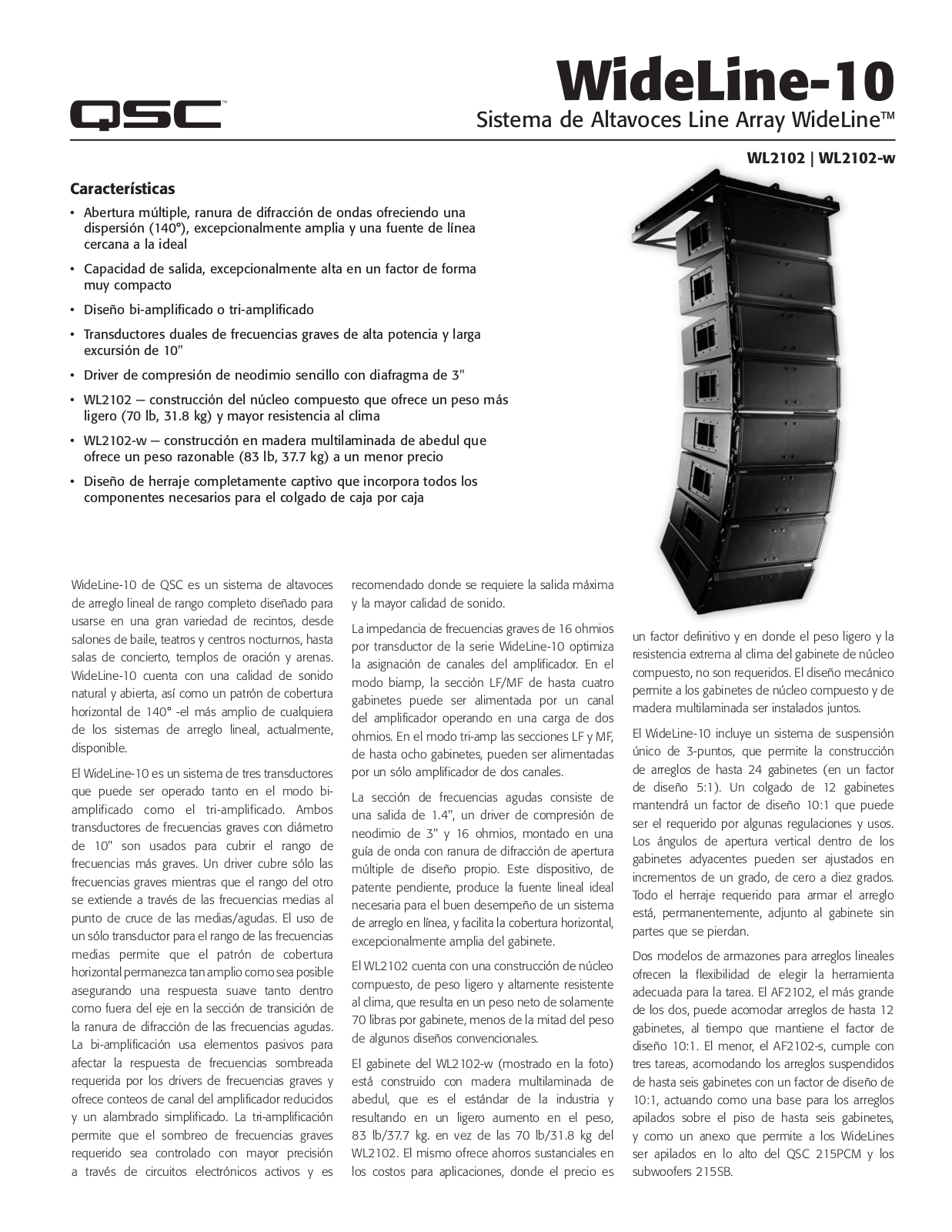 Qsc WL2102, WL2102-W User Manual