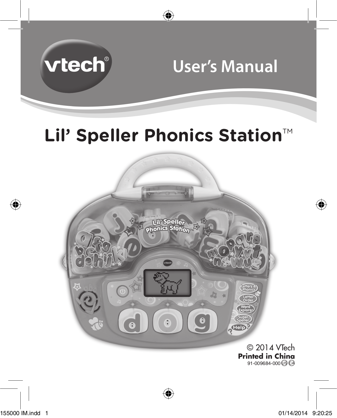 VTech Lil' Speller Phonics Station Owner's Manual