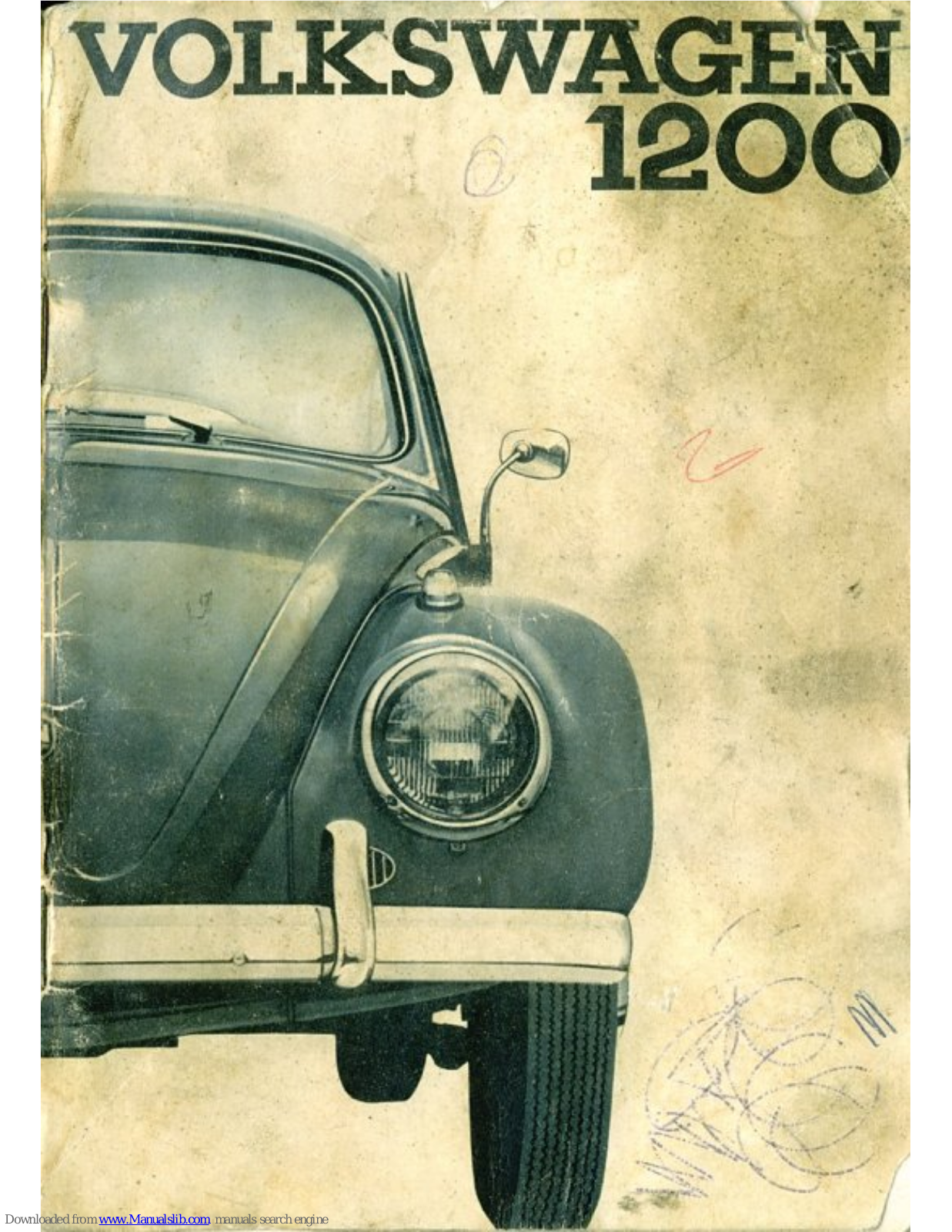 Volkswagen 1200 Instruction Manual