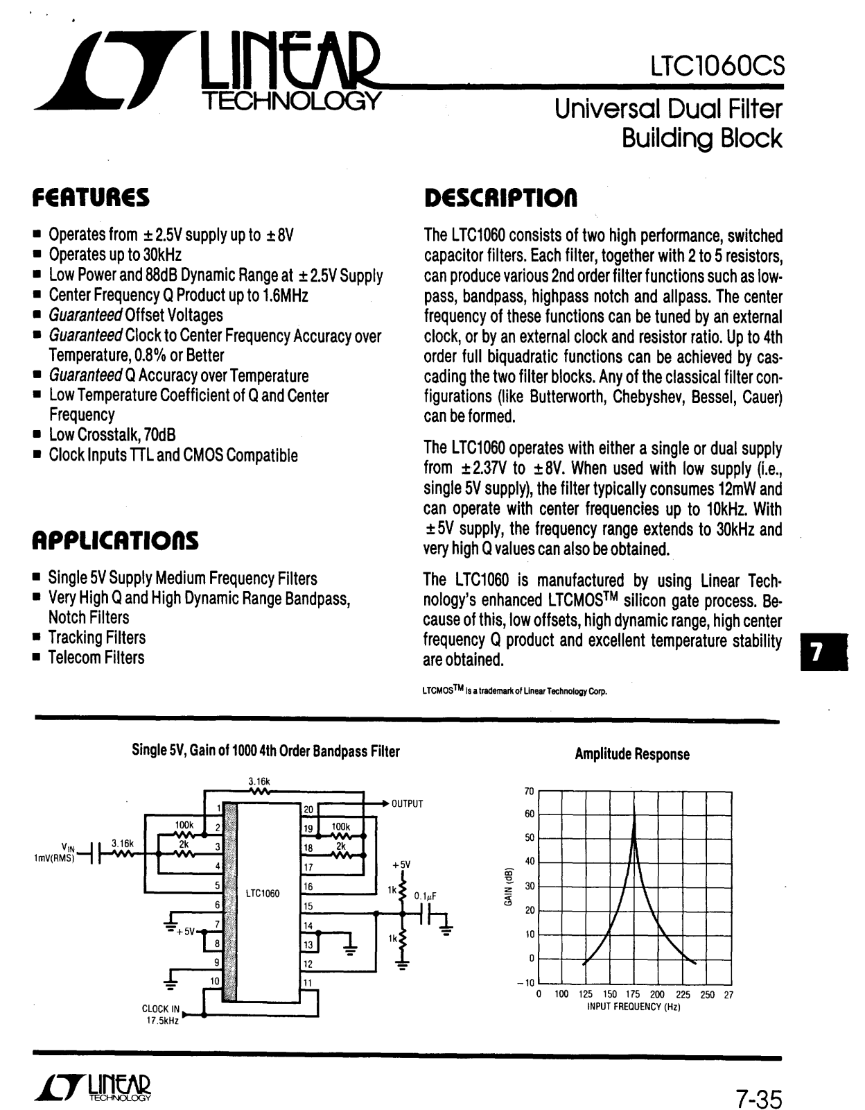 Linear Technology LTC1060CS Datasheet