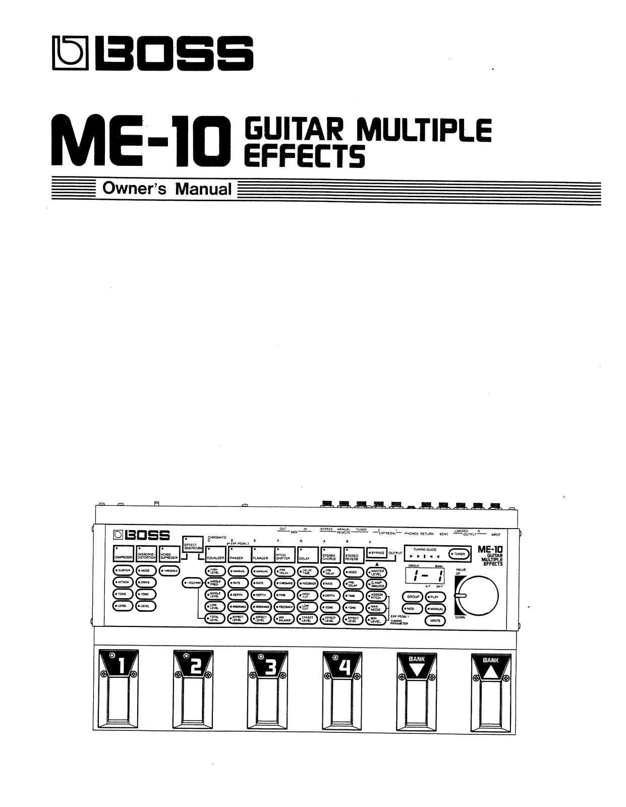 Roland Corporation ME-10 Owner's Manual