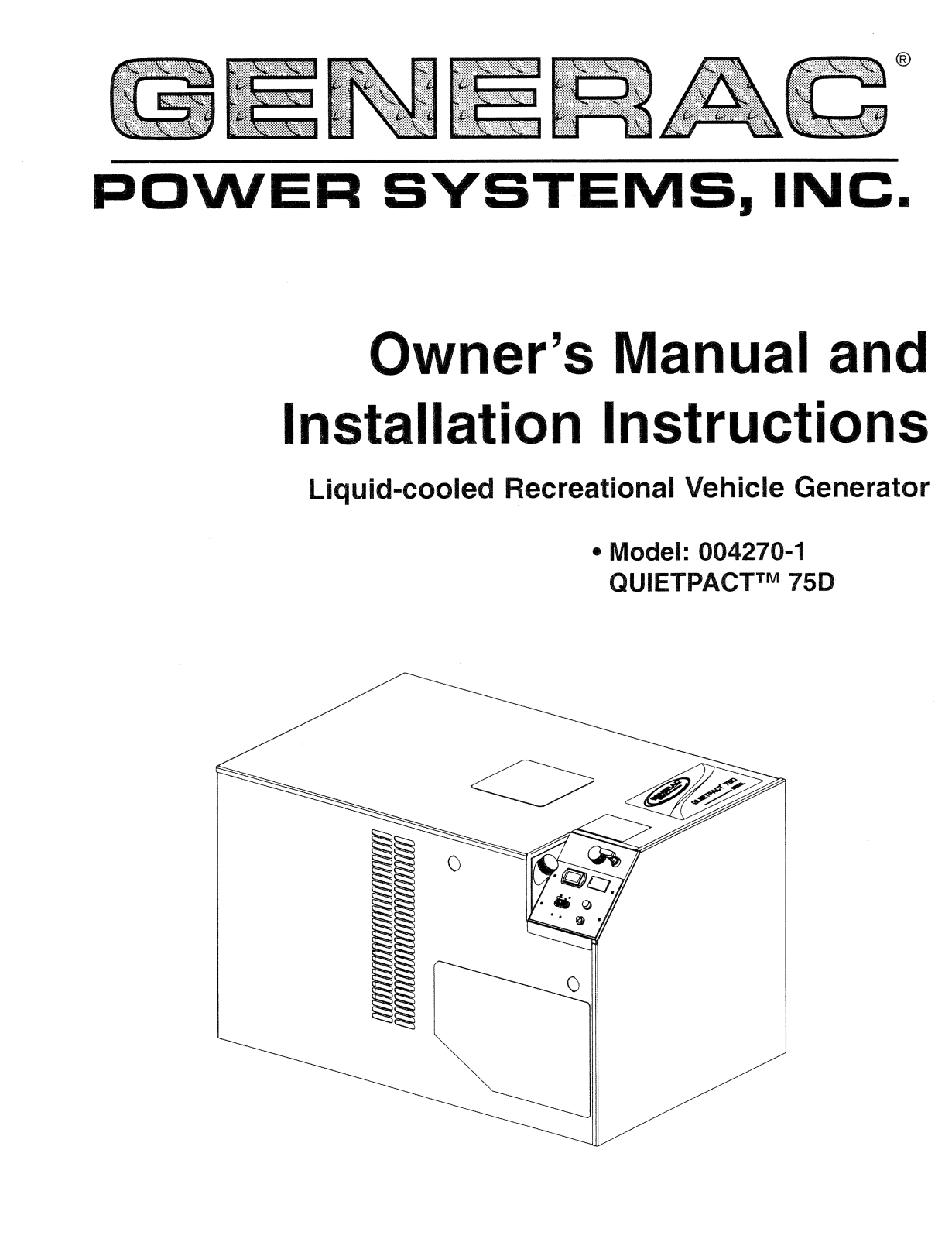 Generac 004270-1 User Manual