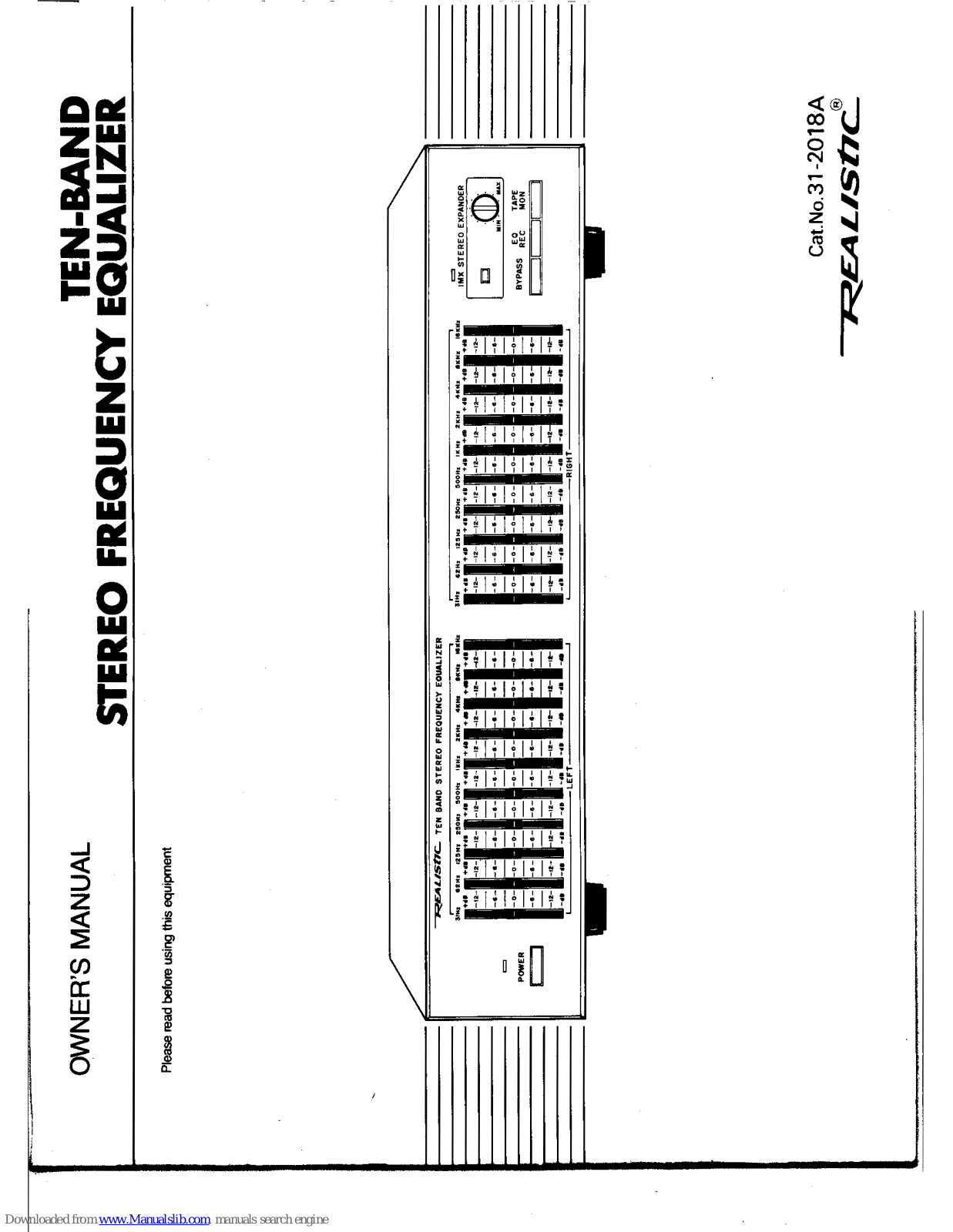 Realistic 31-2018A Owner's Manual