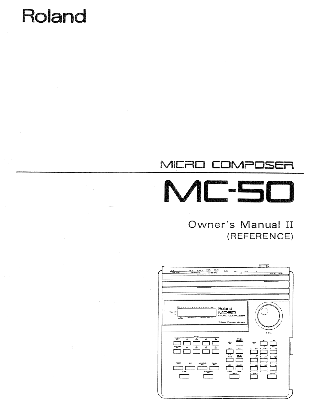 Roland Corporation MC-50, MC-50 mkII Owner's Manual