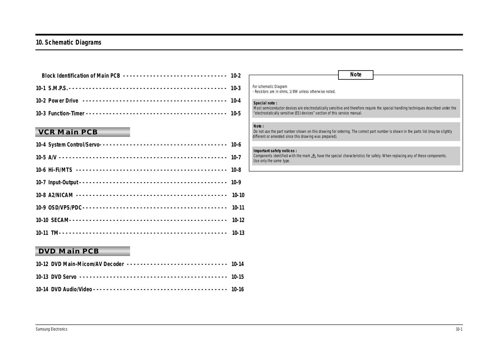 SAMSUNG SV-DVD6E, SV-DVD3E, SV-DVD3BE Schematic Diagram