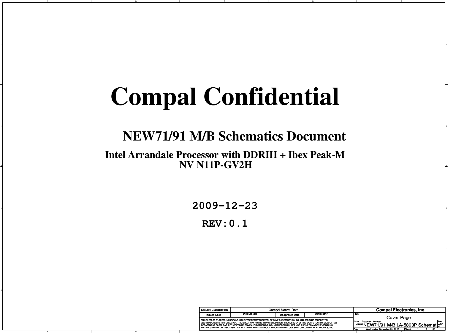 Compal LA-5893P, Aspire 4551G, Aspire 5741G, Aspire 5742, Aspire 5742G Schematic