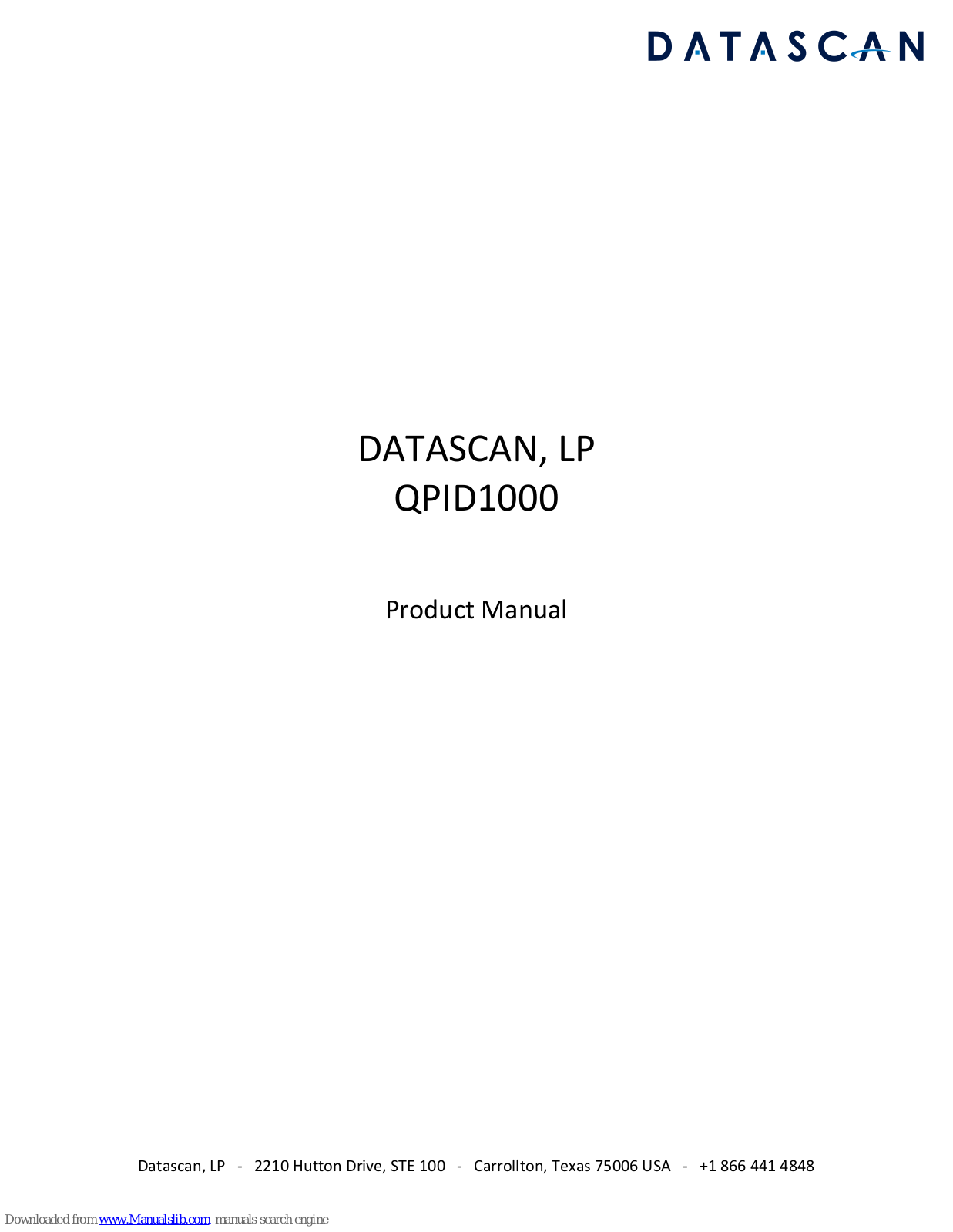 Datascan QPID1000 Product Manual