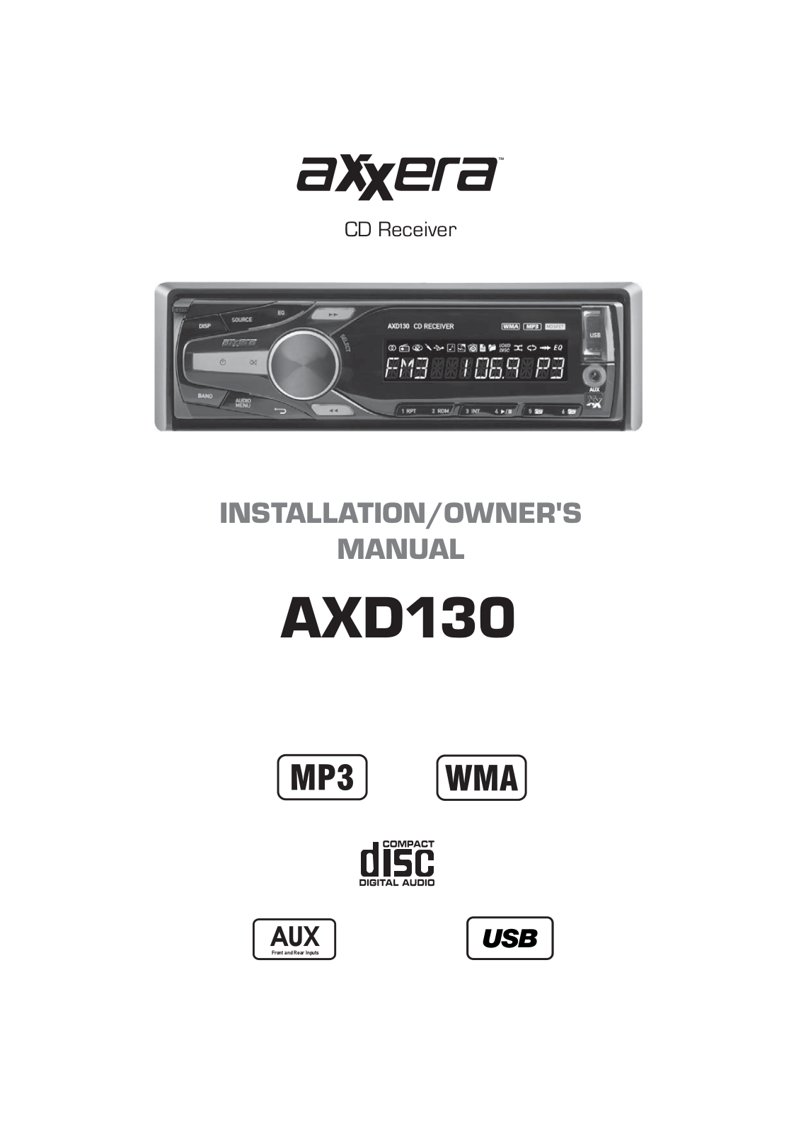 Dual AxxAXD-130 Owners Manual