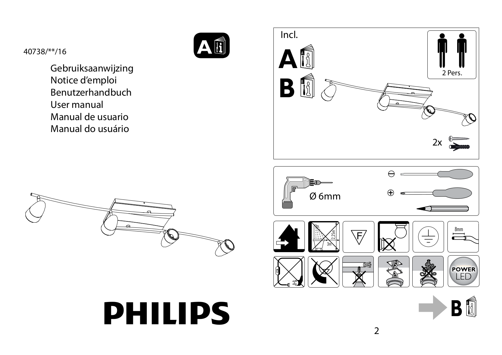 Philips 40738-06-16, 40738-17-16 User Manual