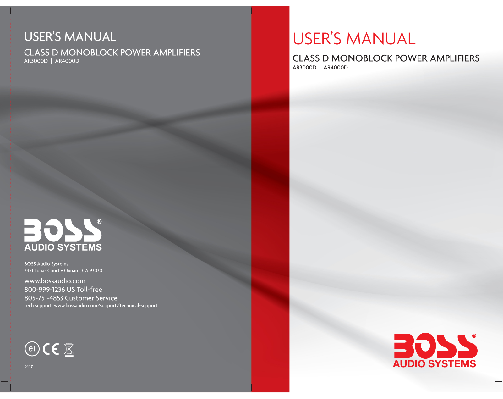 Boss Audio ARMOR AR3000D, ARMOR AR4000D User Manual