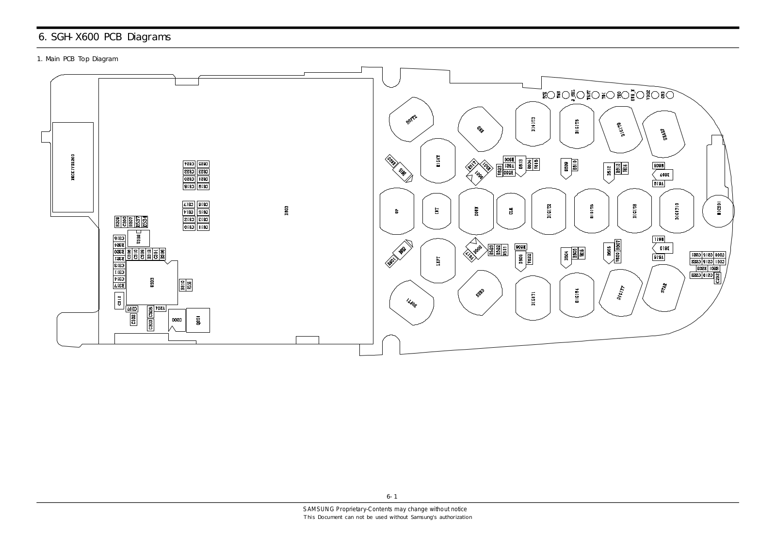 Samsung SGH-X600 PCB Diagram