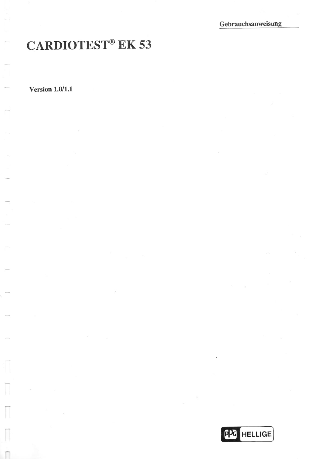 Hellige EK 53 User manual - ManualMachine.com