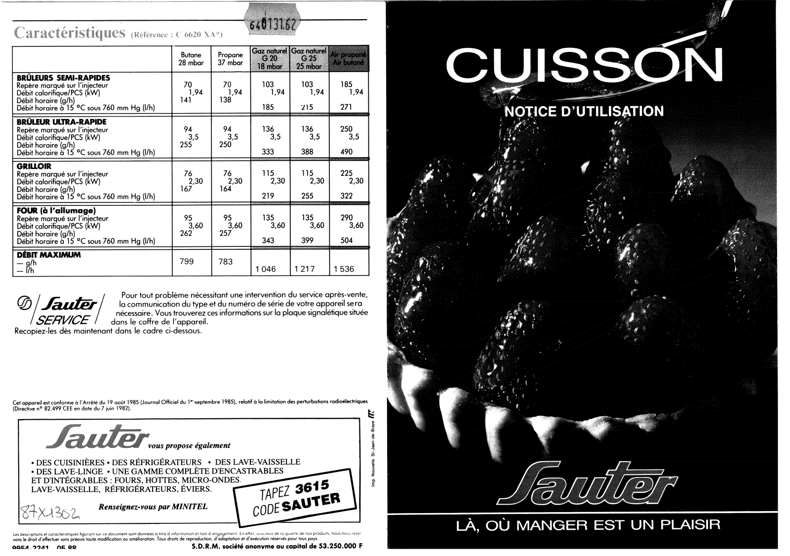 Sauter C6620XAN, C6620XA1 User Manual