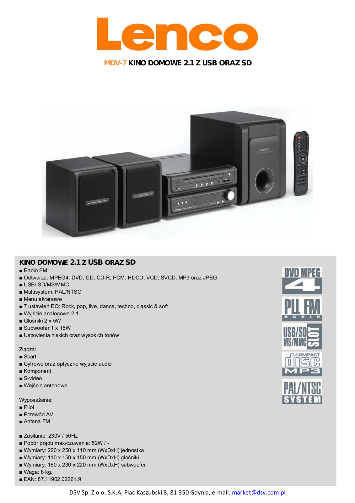 Lenco MDV-7 BROCHURE