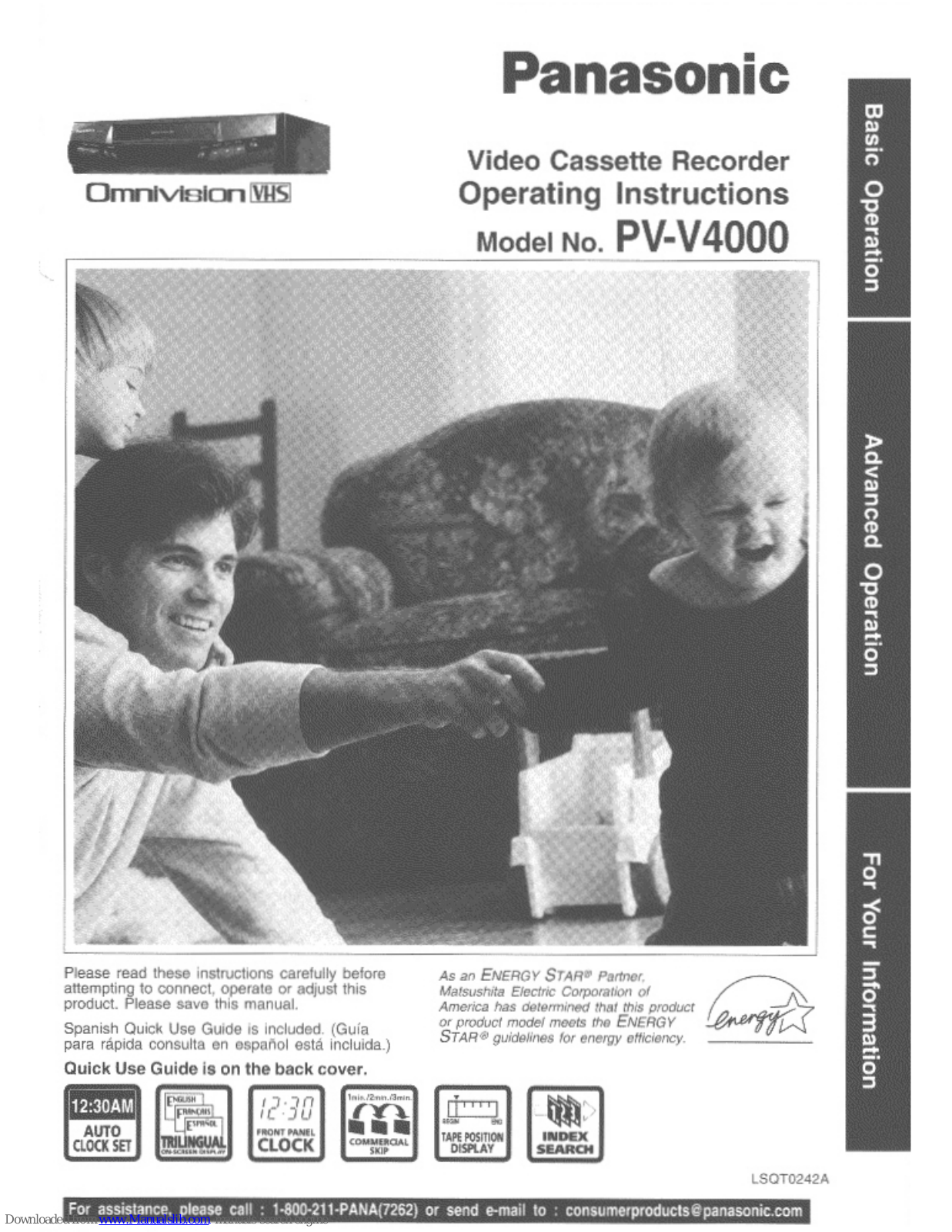 Panasonic Omnivision PV-V4000, PV-V4000N User Manual