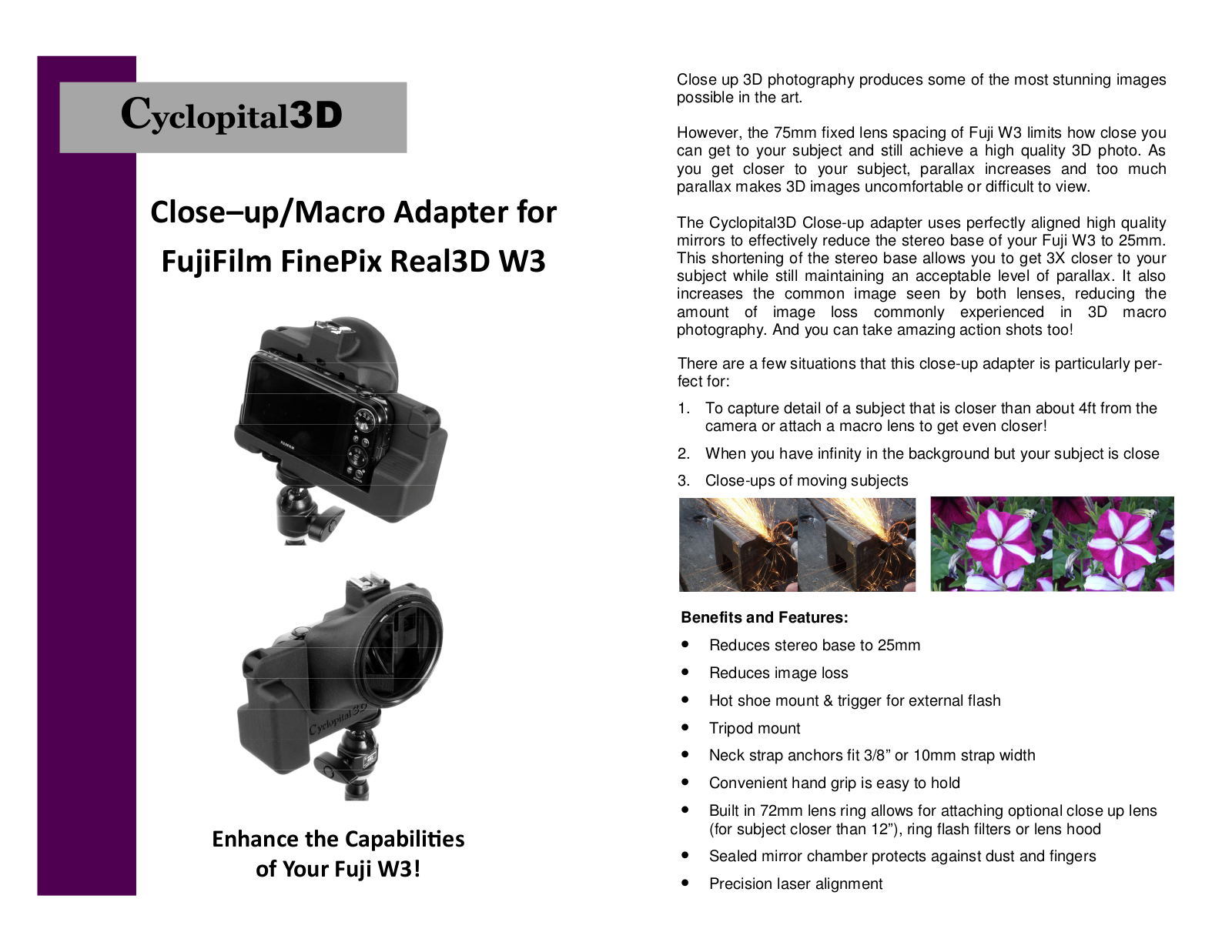 Cyclopital3D Fuji W3 Close-up Macro Adapter User Manual