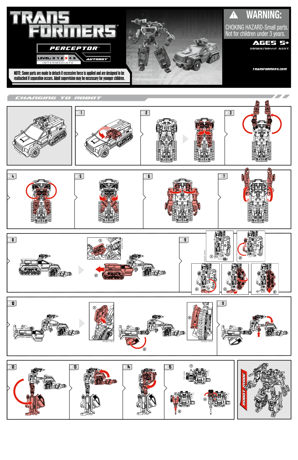 HASBRO Transformers DOTM Perceptor User Manual