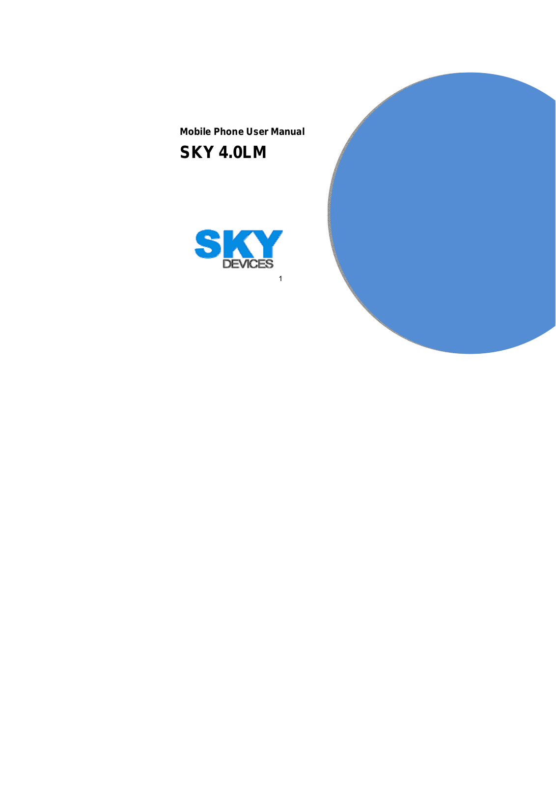 Sky Phone GCSKY40LM Users Manual