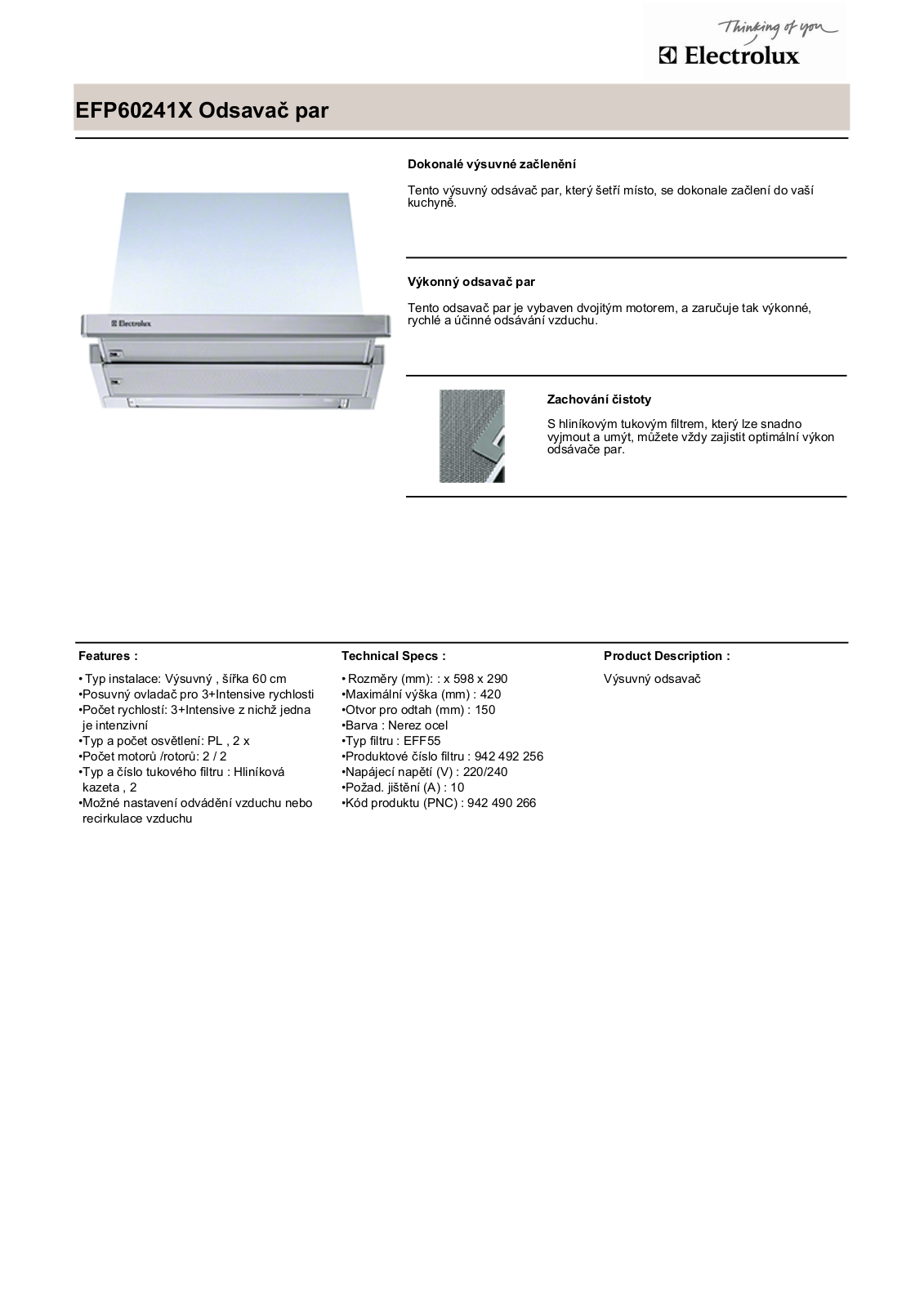 Electrolux EFP60241X User Manual - ManualMachine.com