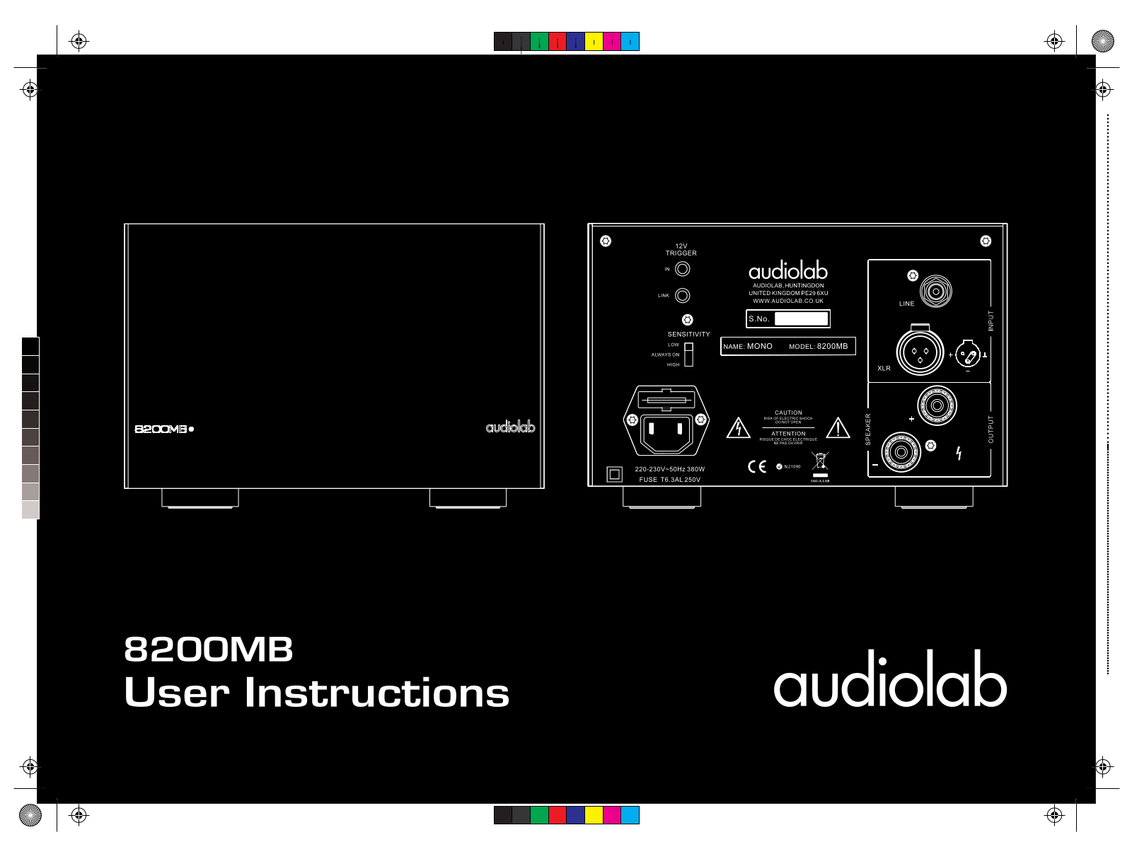 Audiolab 8200MB User Instruction