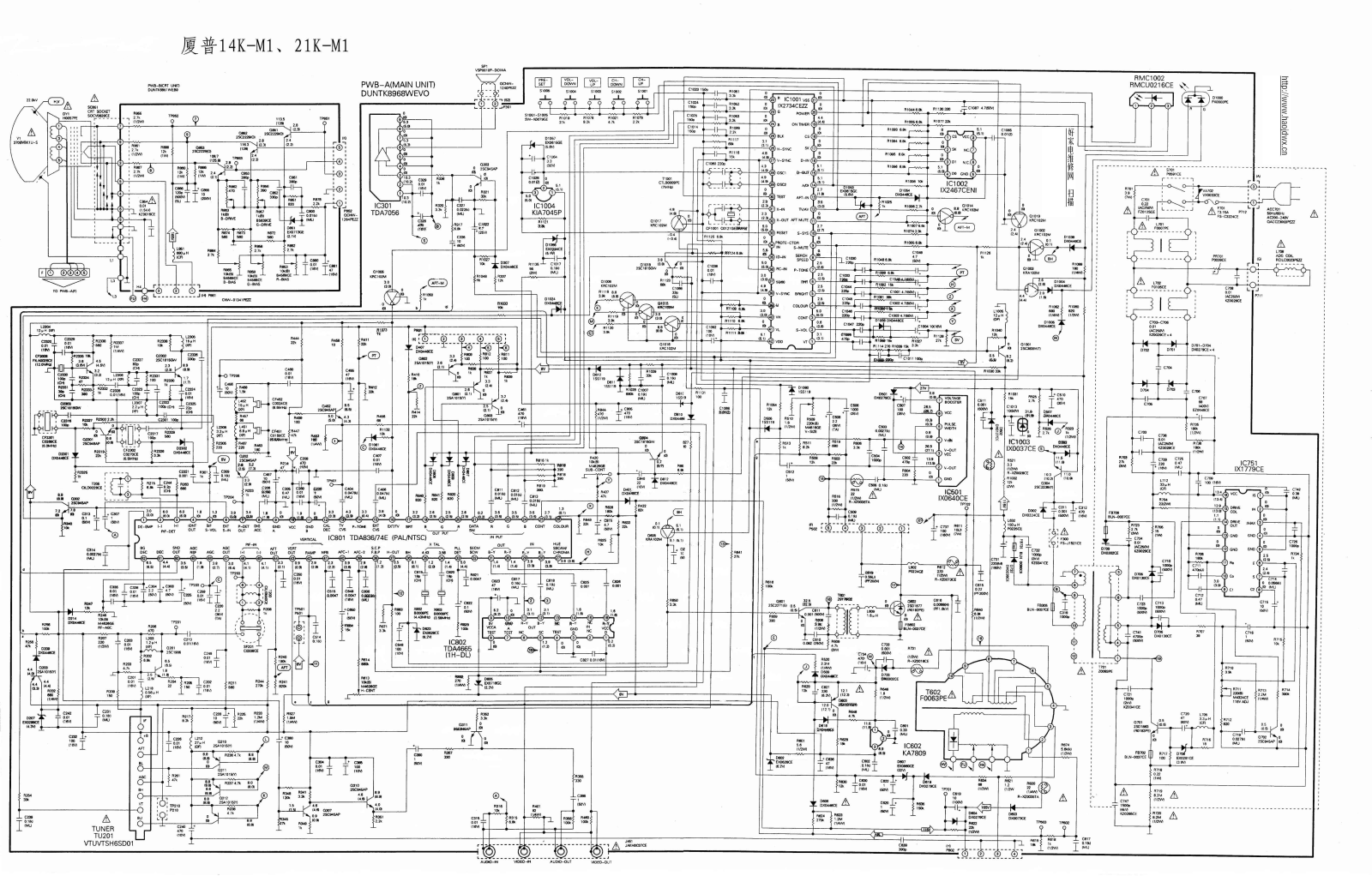 Sharp 14K-M1 Schematic