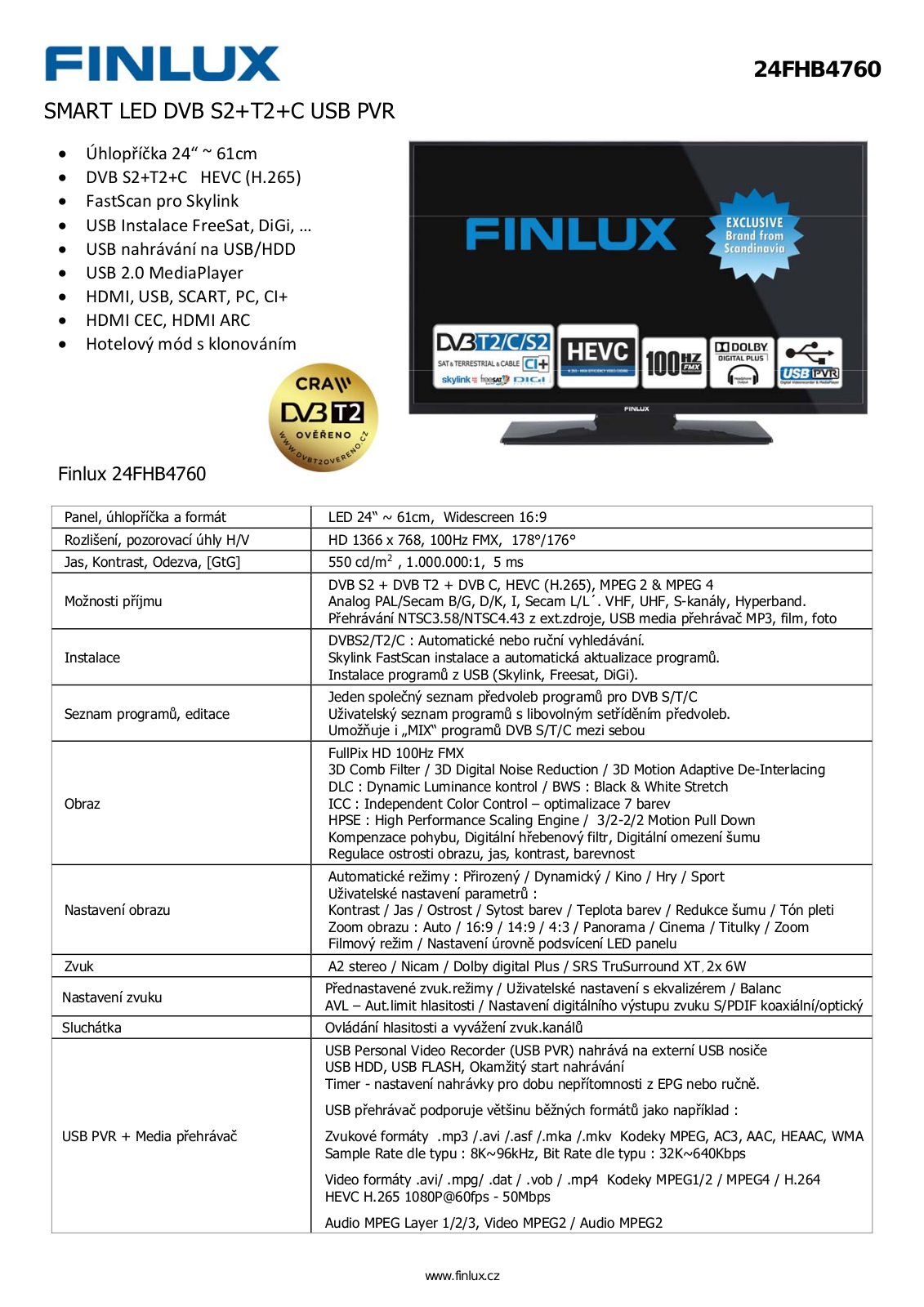 Finlux 24FHB4760 User Manual