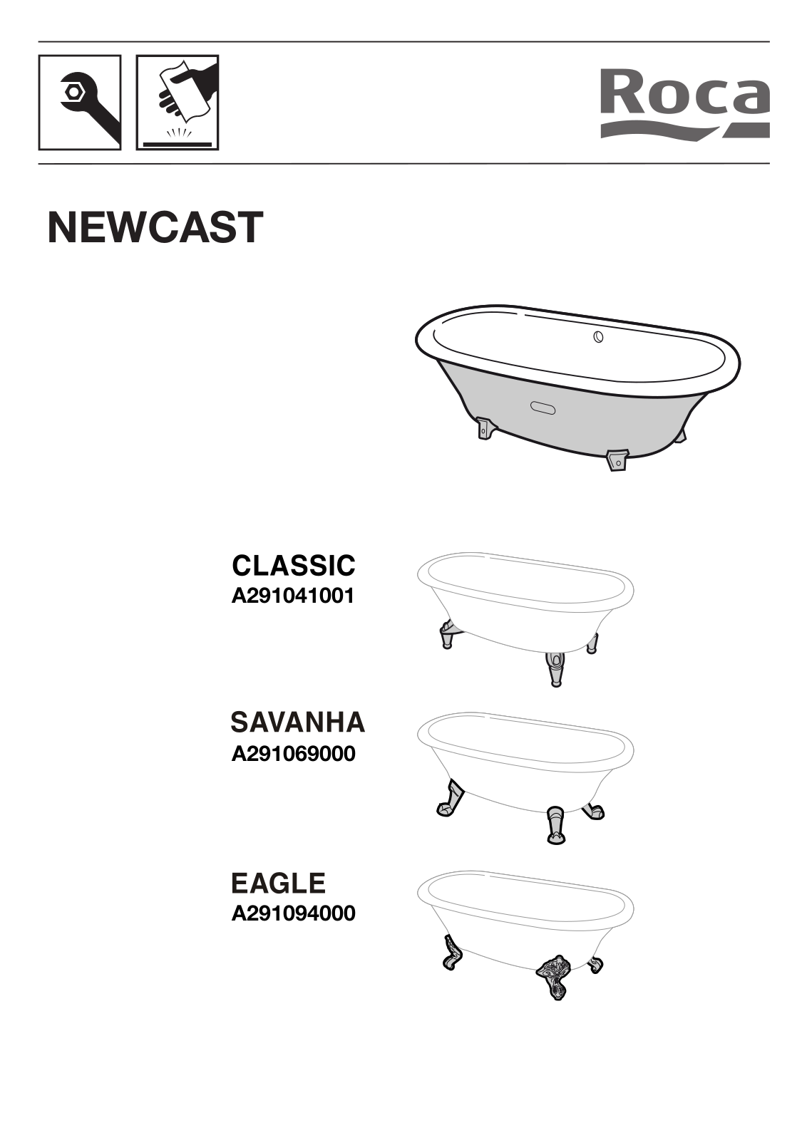 Roca A291041001, A291069000, A291094000 Installation guide