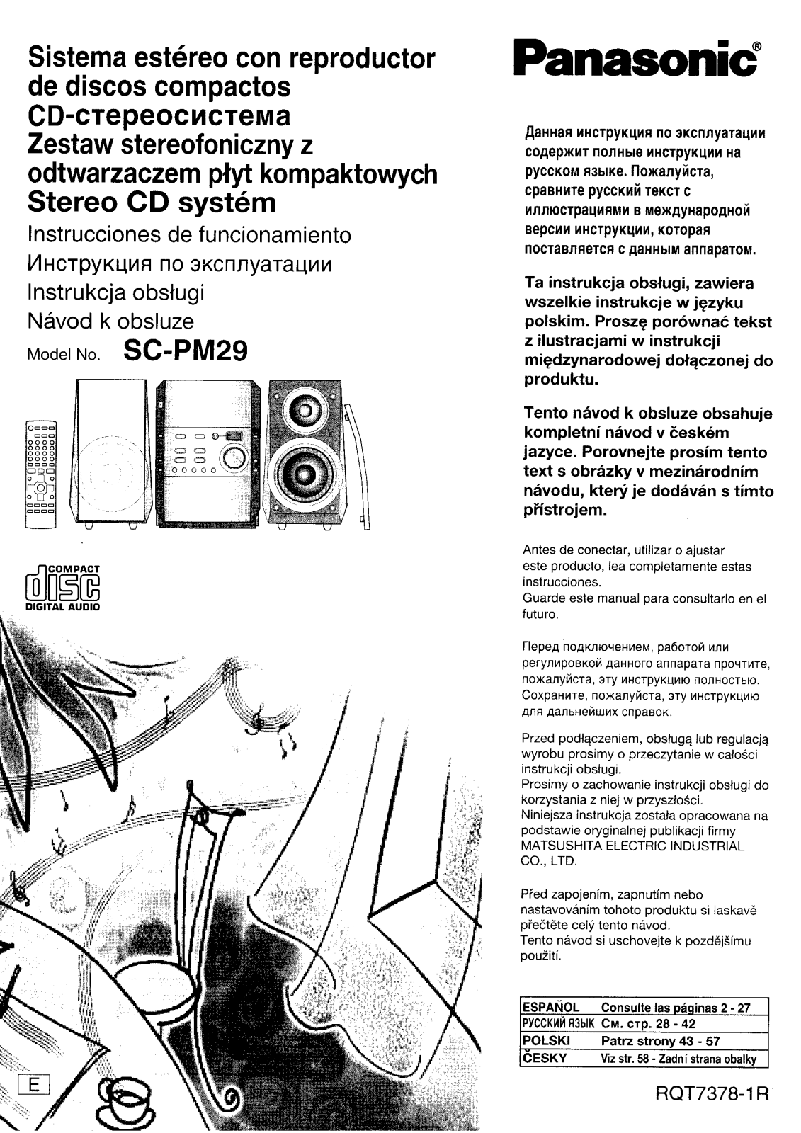 Panasonic SC-PM29 User Manual