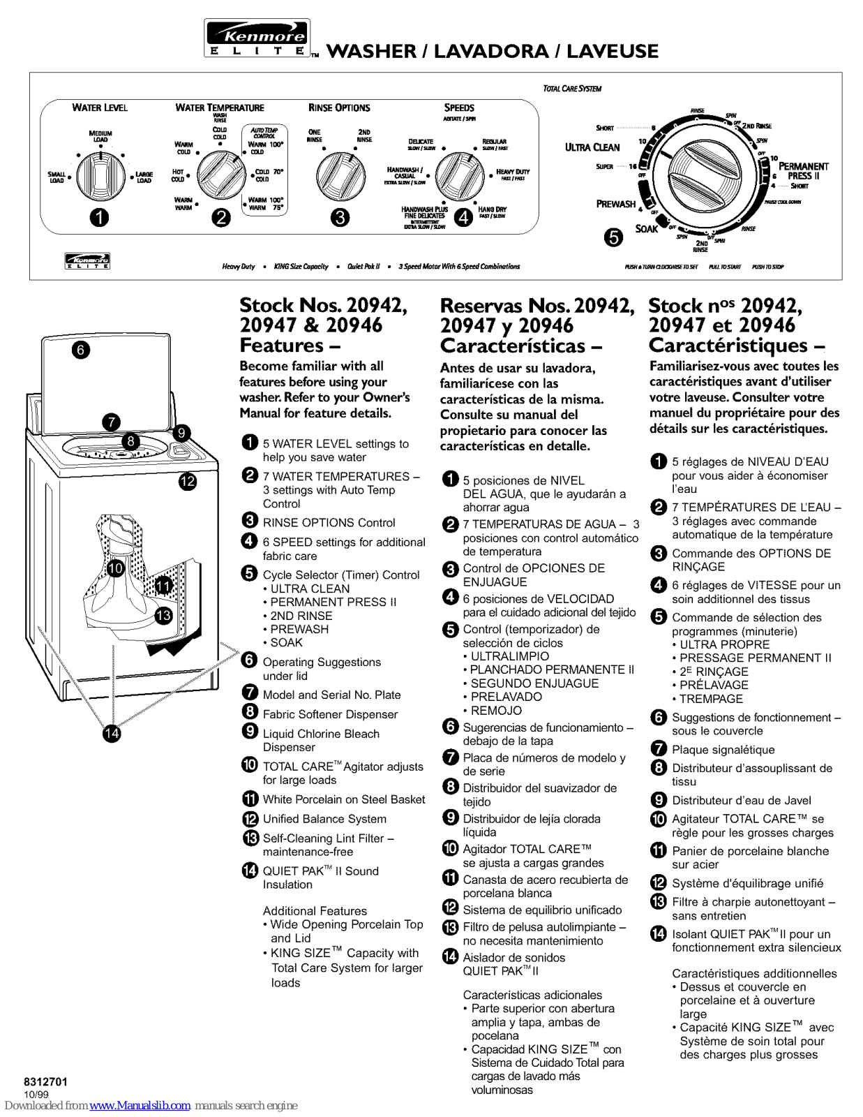 Kenmore 20942, 20947, 20946 User Manual - ManualMachine.com