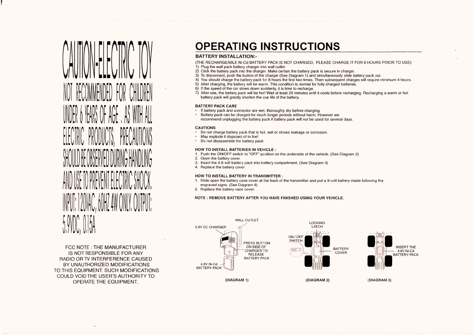 Scientific Toys E896 Users Manual