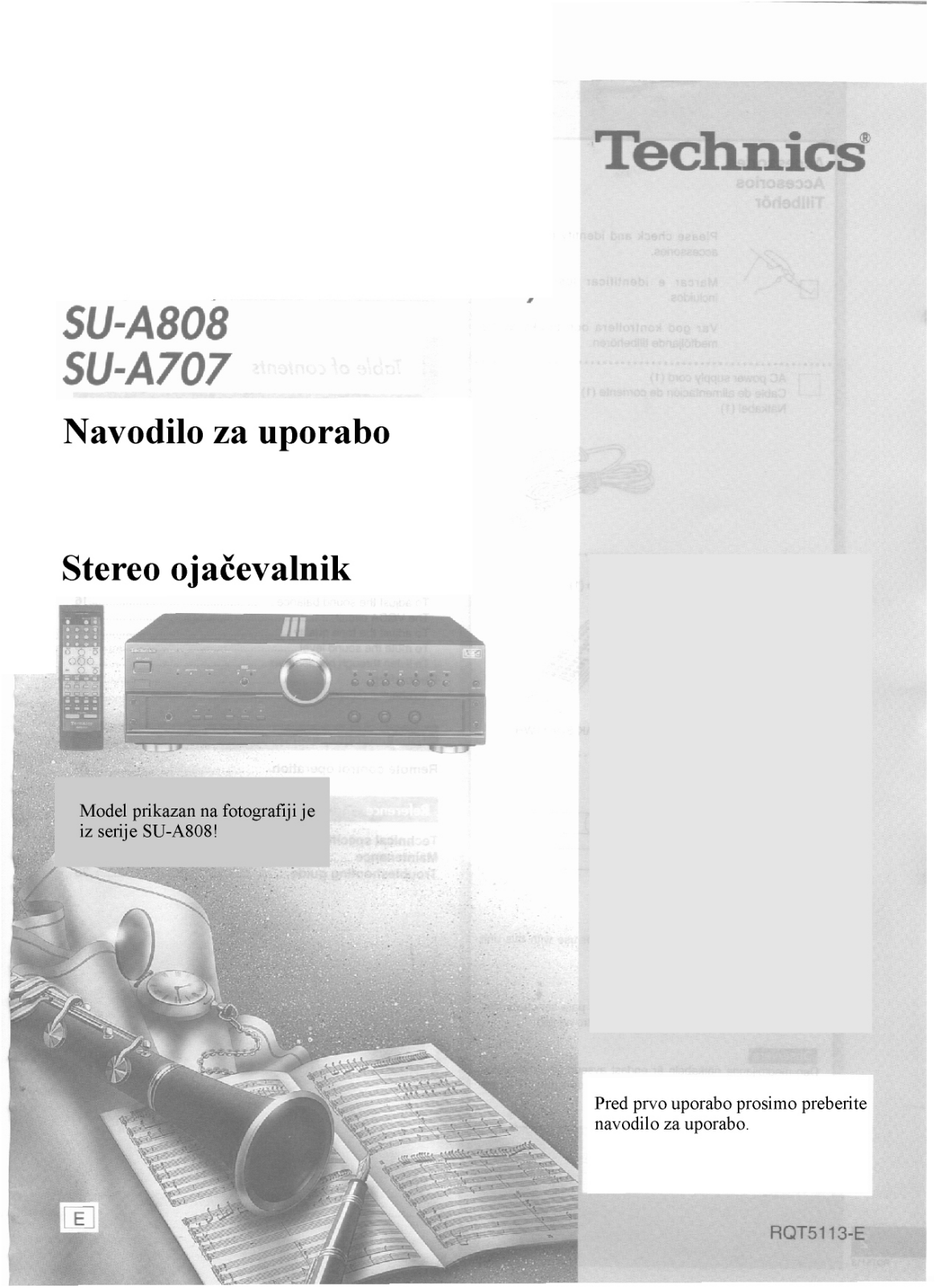 Panasonic SU-A707, SU-A808 User Manual