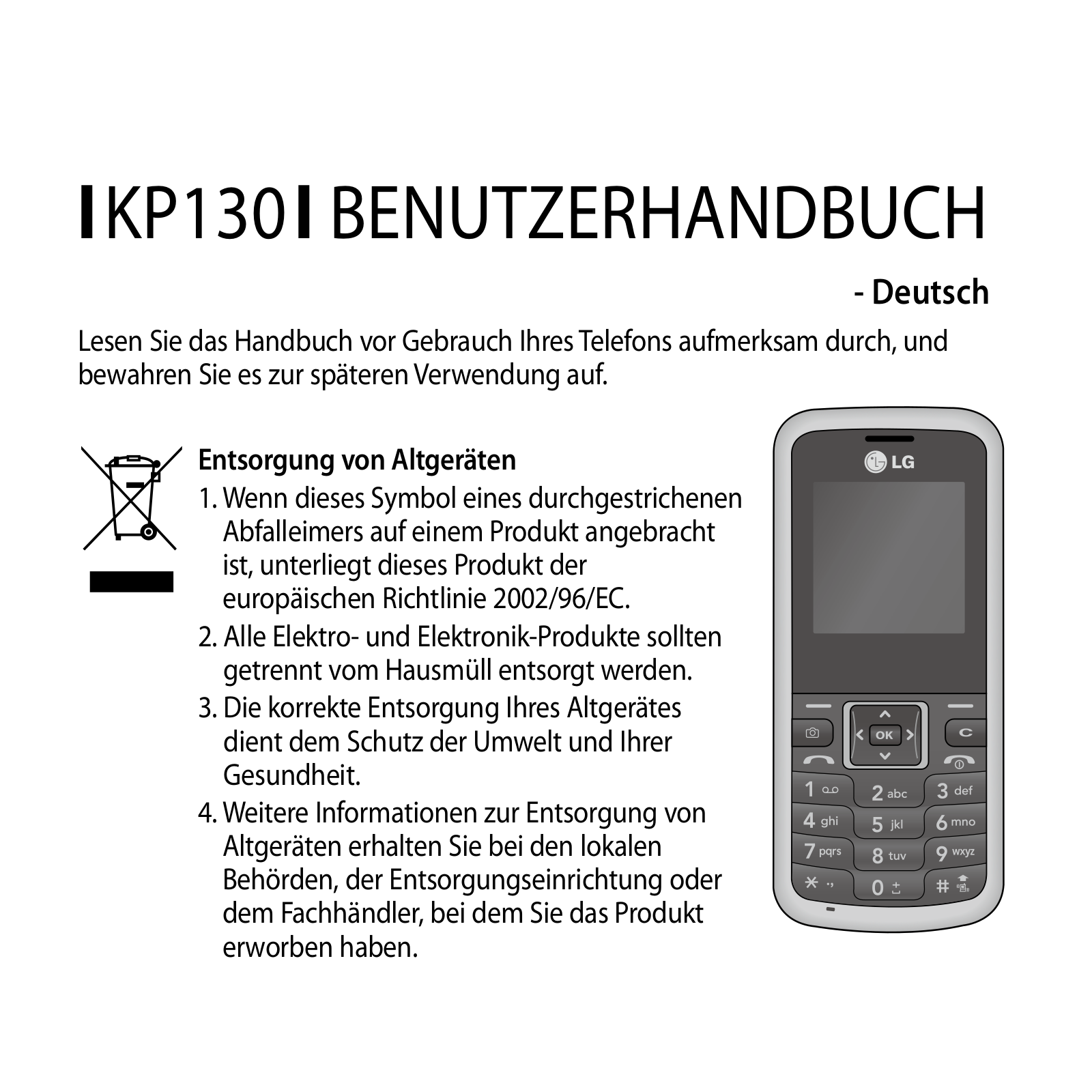 LG KP130 User guide