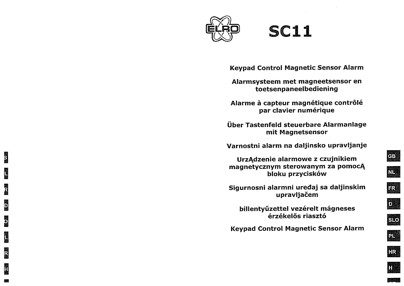 ELRO SC11 Operating Instructions