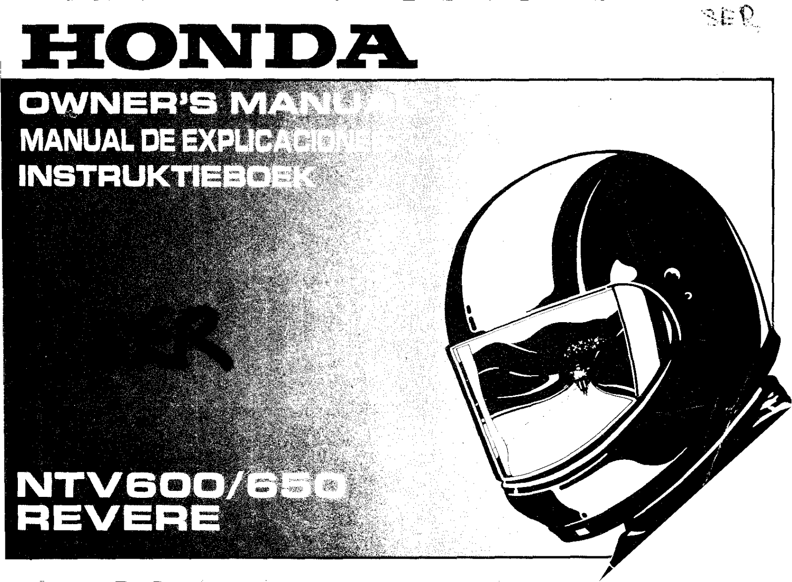 Honda NTV600, NTV650 1989 Owner's Manual